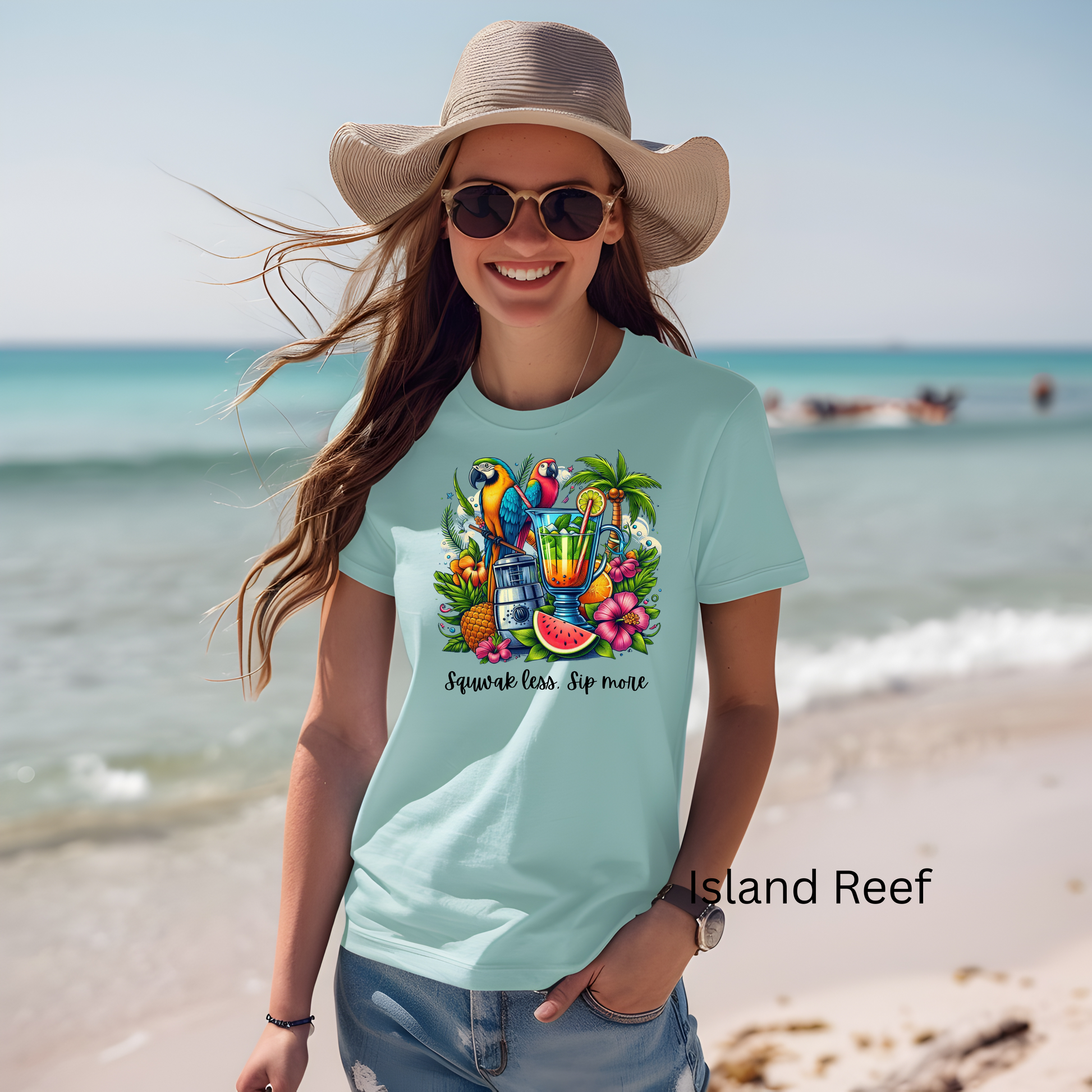 Squawk less, sip more  T shirt  Comfort colors 1717