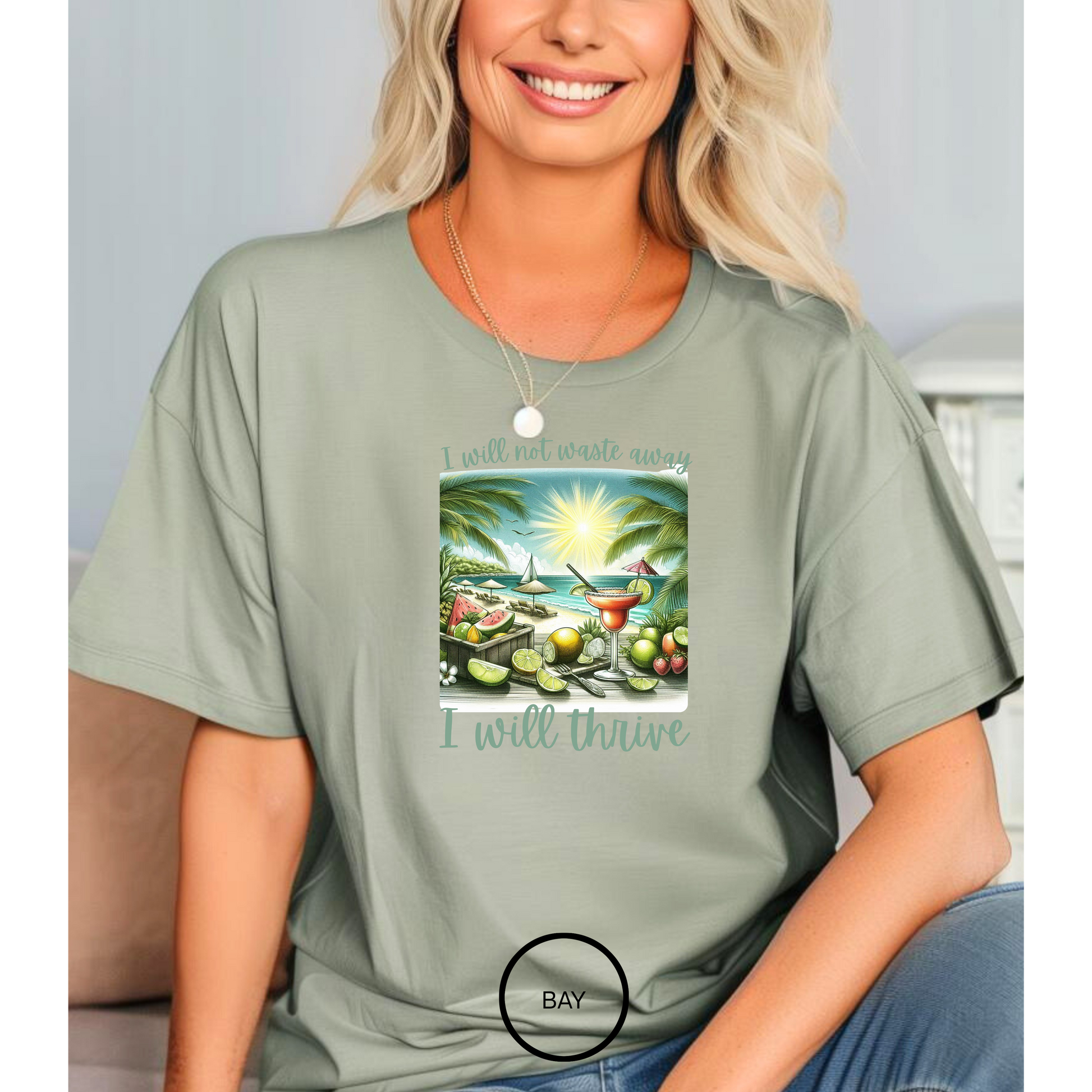 I will not waste away T shirt  Comfort colors 1717