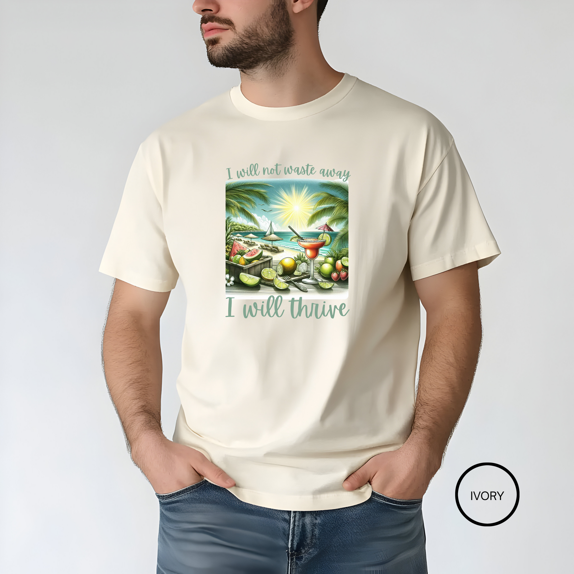 I will not waste away T shirt  Comfort colors 1717