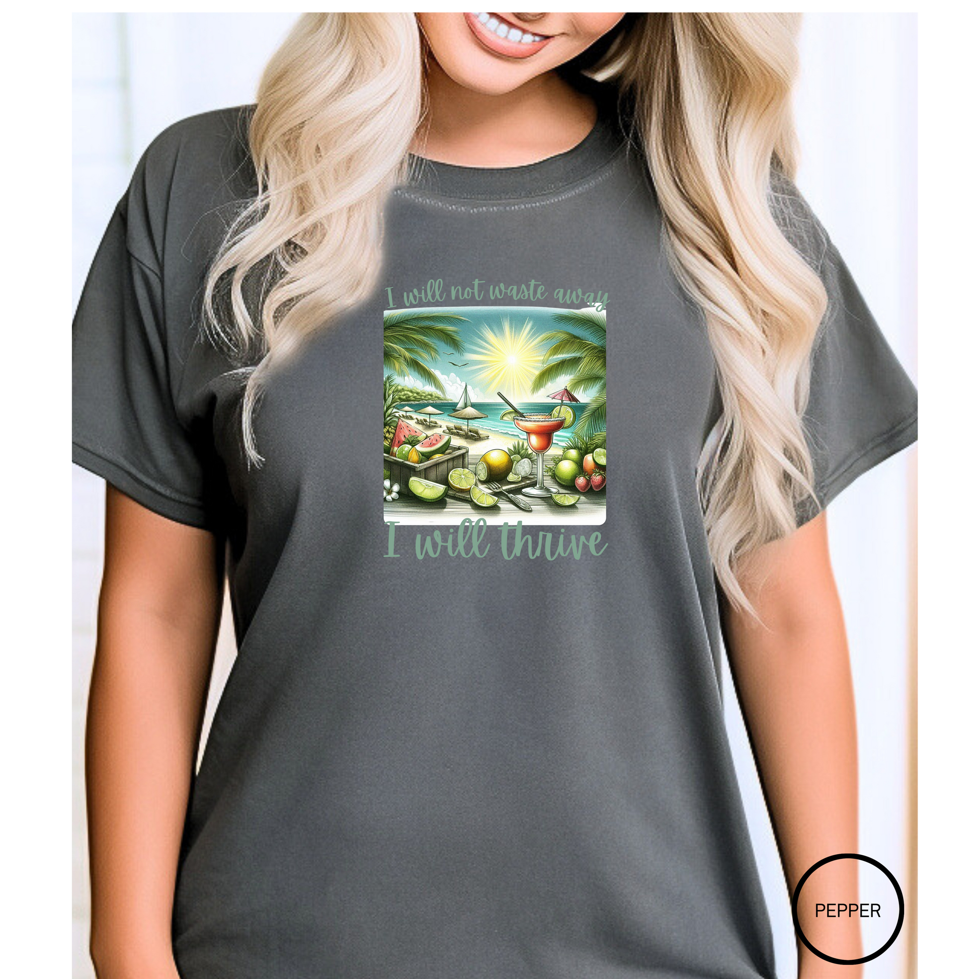 I will not waste away T shirt  Comfort colors 1717