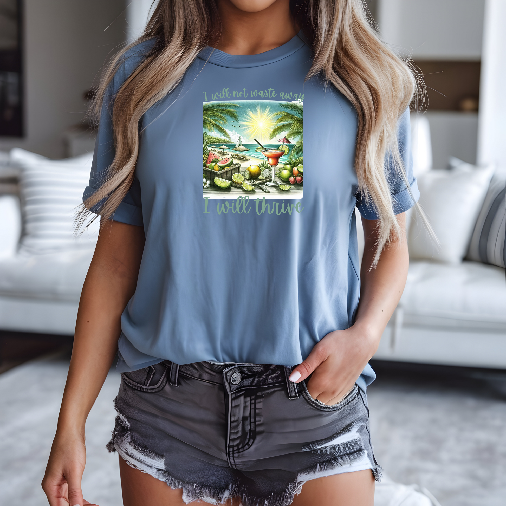 I will not waste away T shirt  Comfort colors 1717