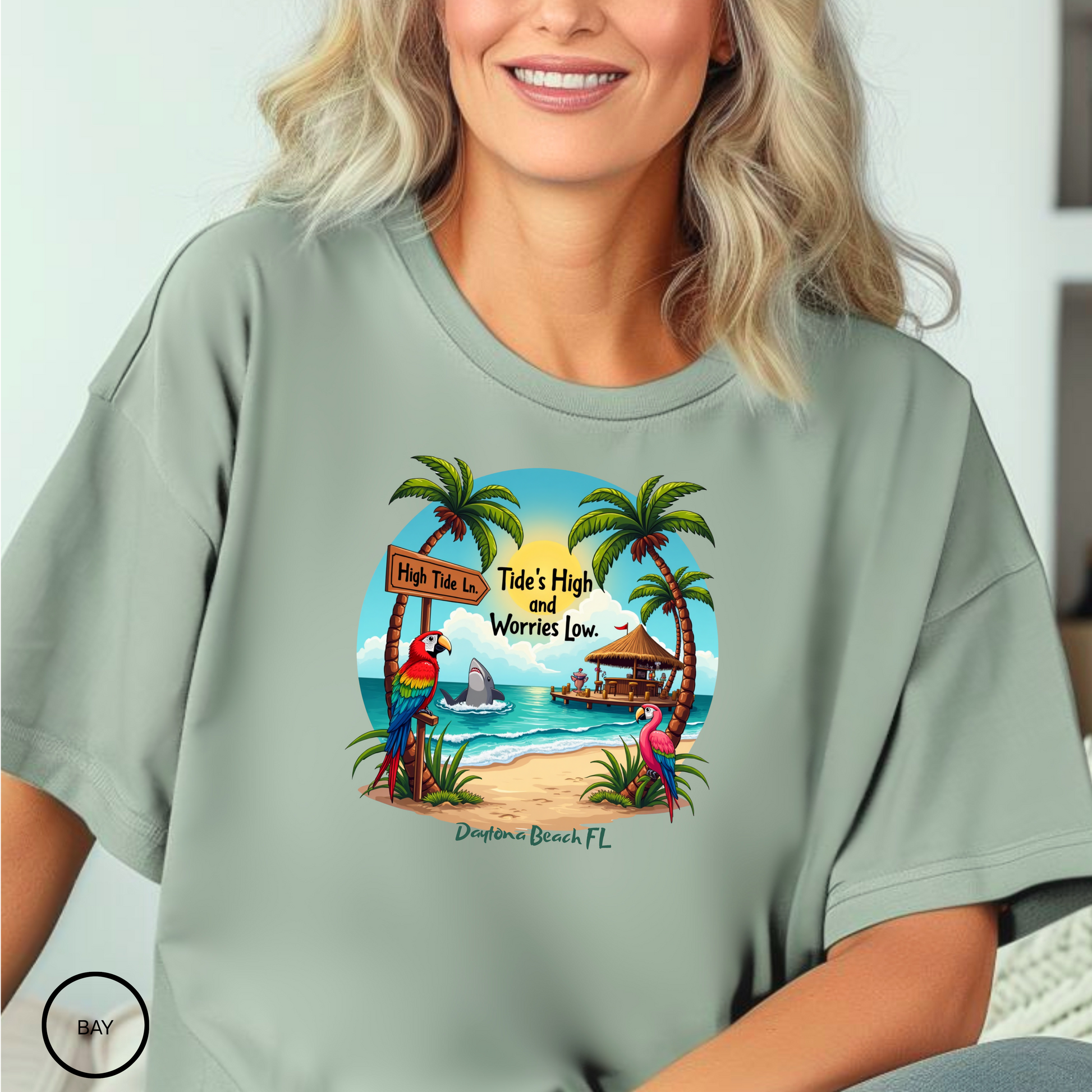 High Tide Ln    T shirt  Comfort colors 1717