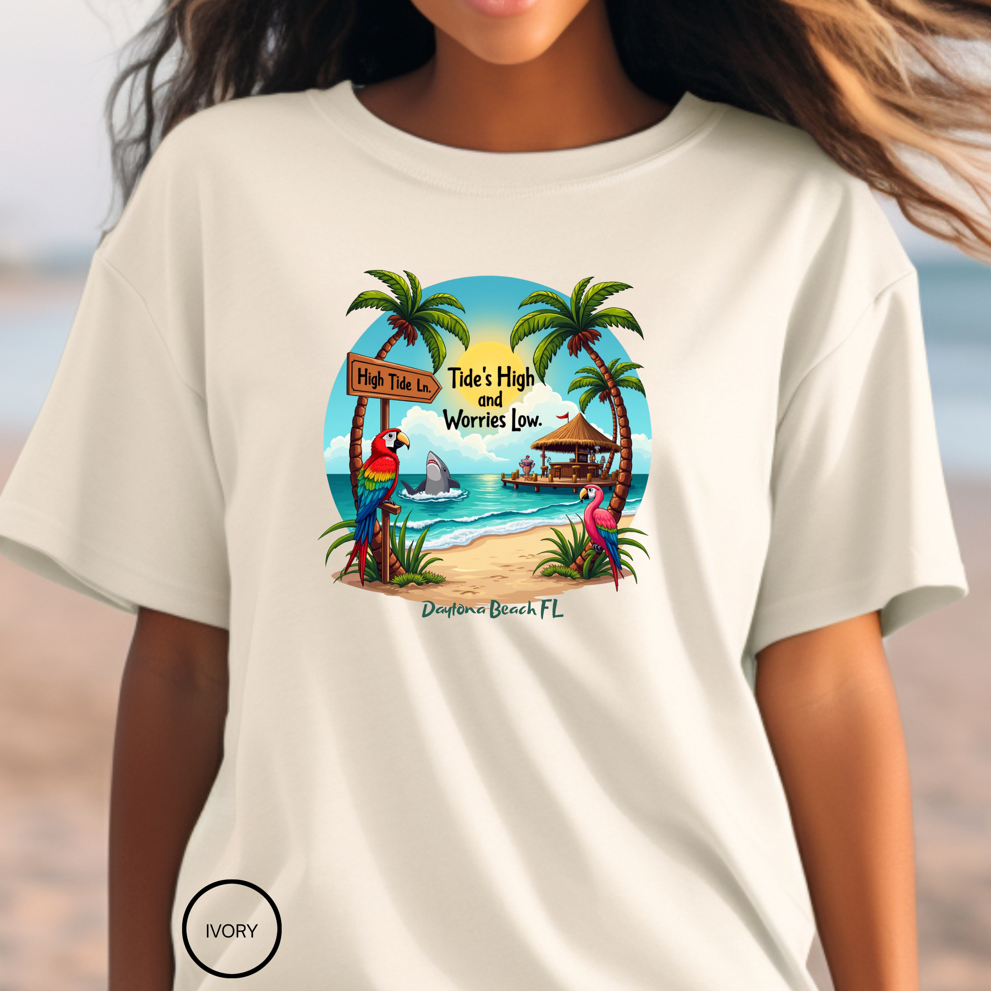 High Tide Ln    T shirt  Comfort colors 1717