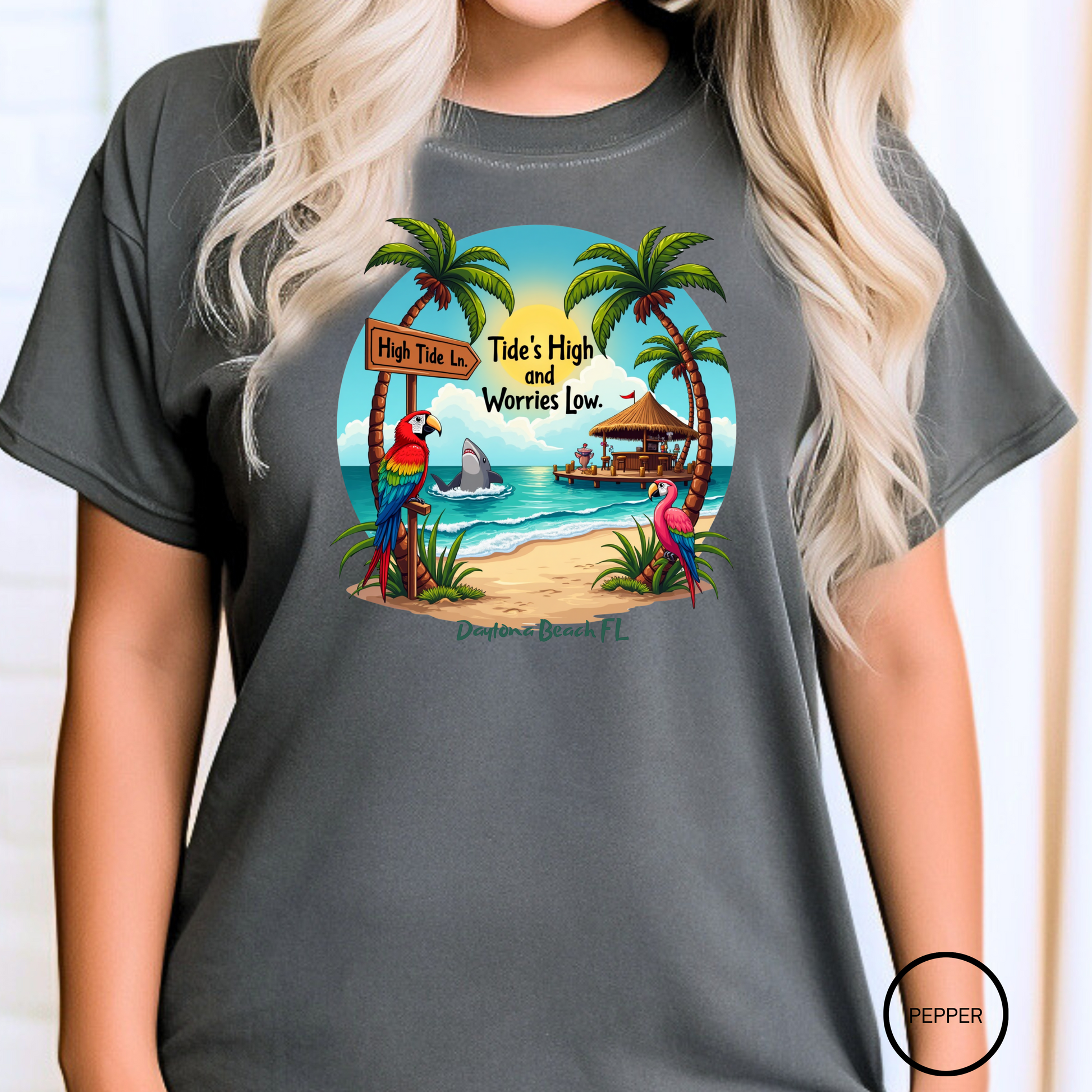 High Tide Ln    T shirt  Comfort colors 1717