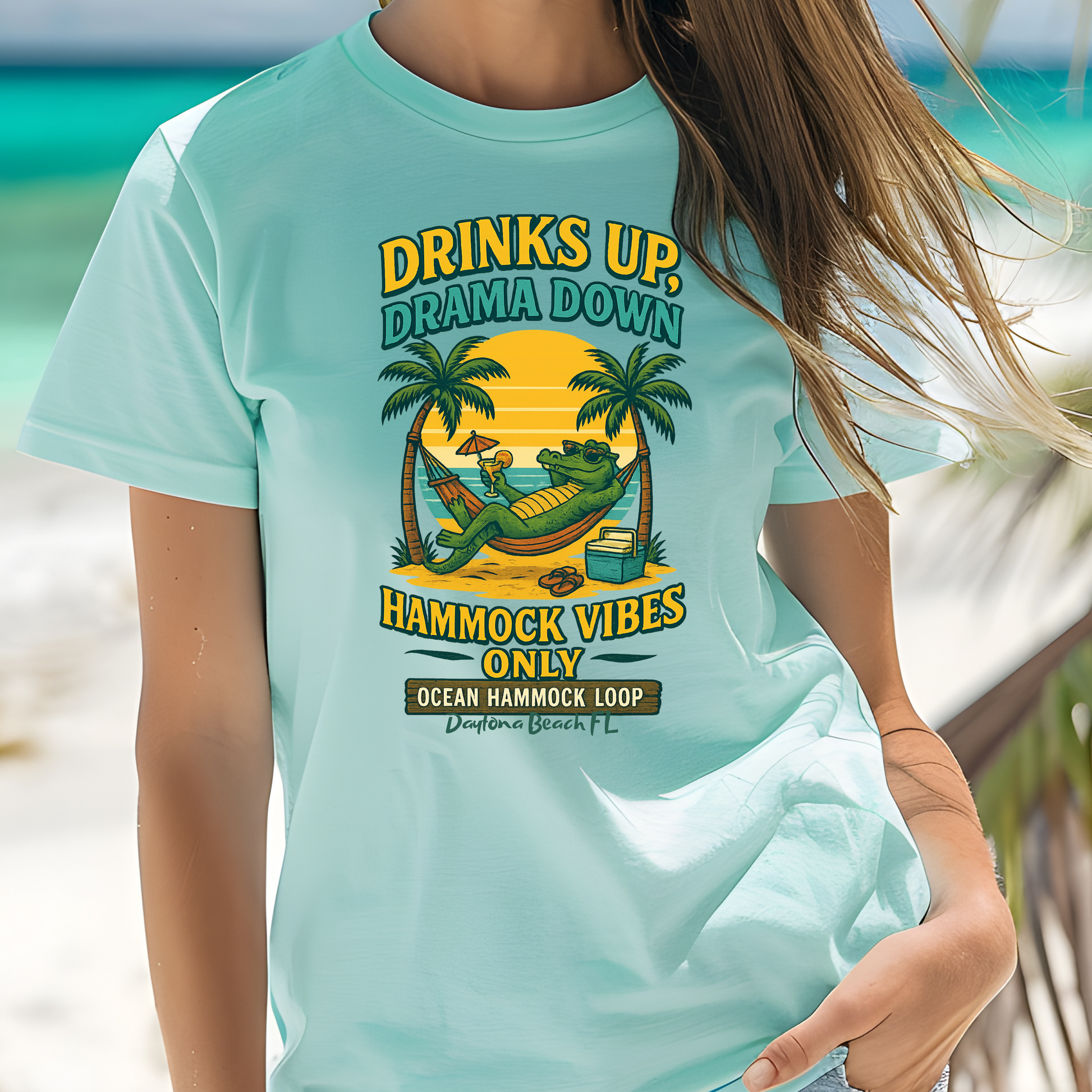 Ocean Hammock loop    T shirt  Comfort colors 1717