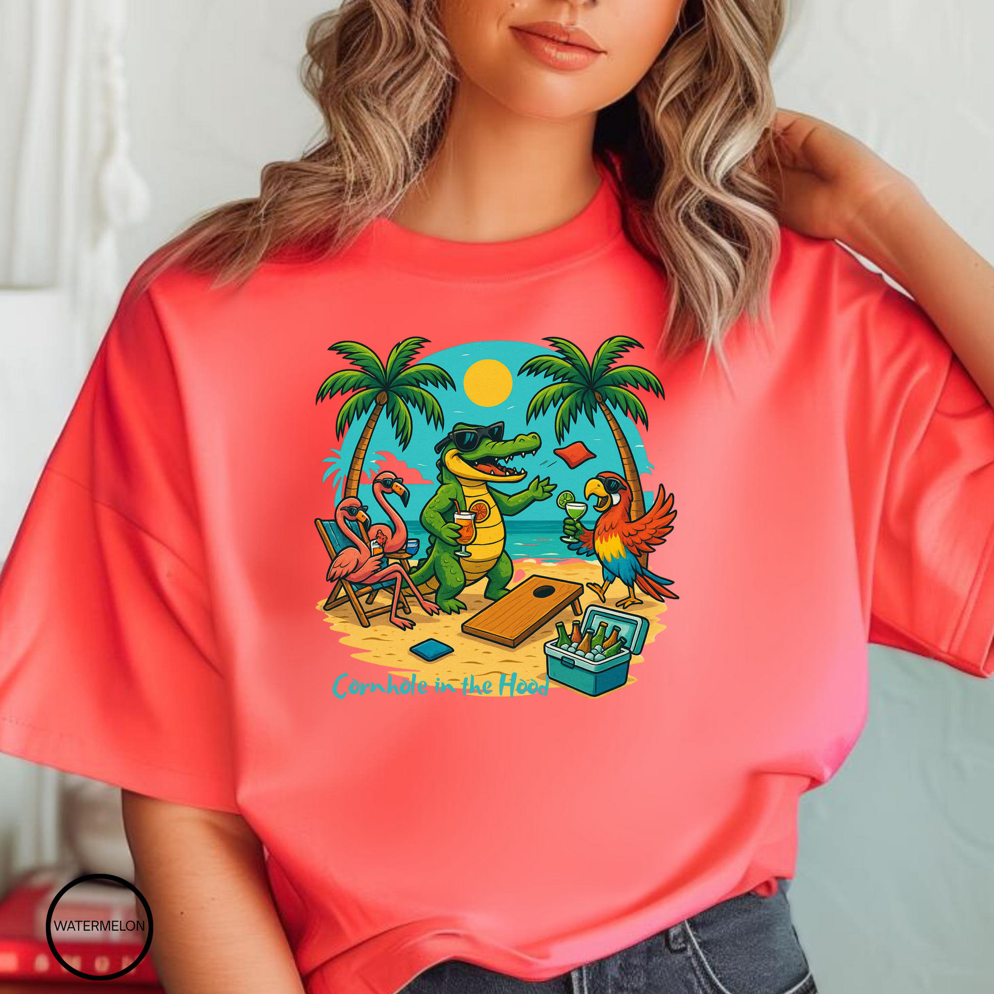 Cornhole in the Hood  T shirt  Comfort colors 1717