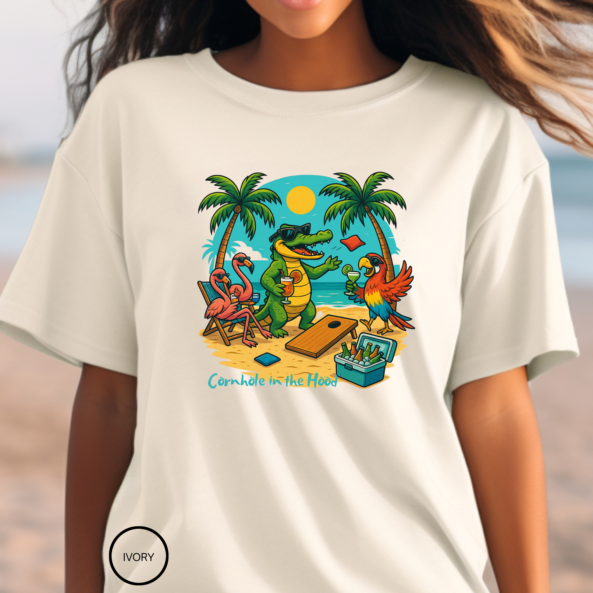 Cornhole in the Hood  T shirt  Comfort colors 1717