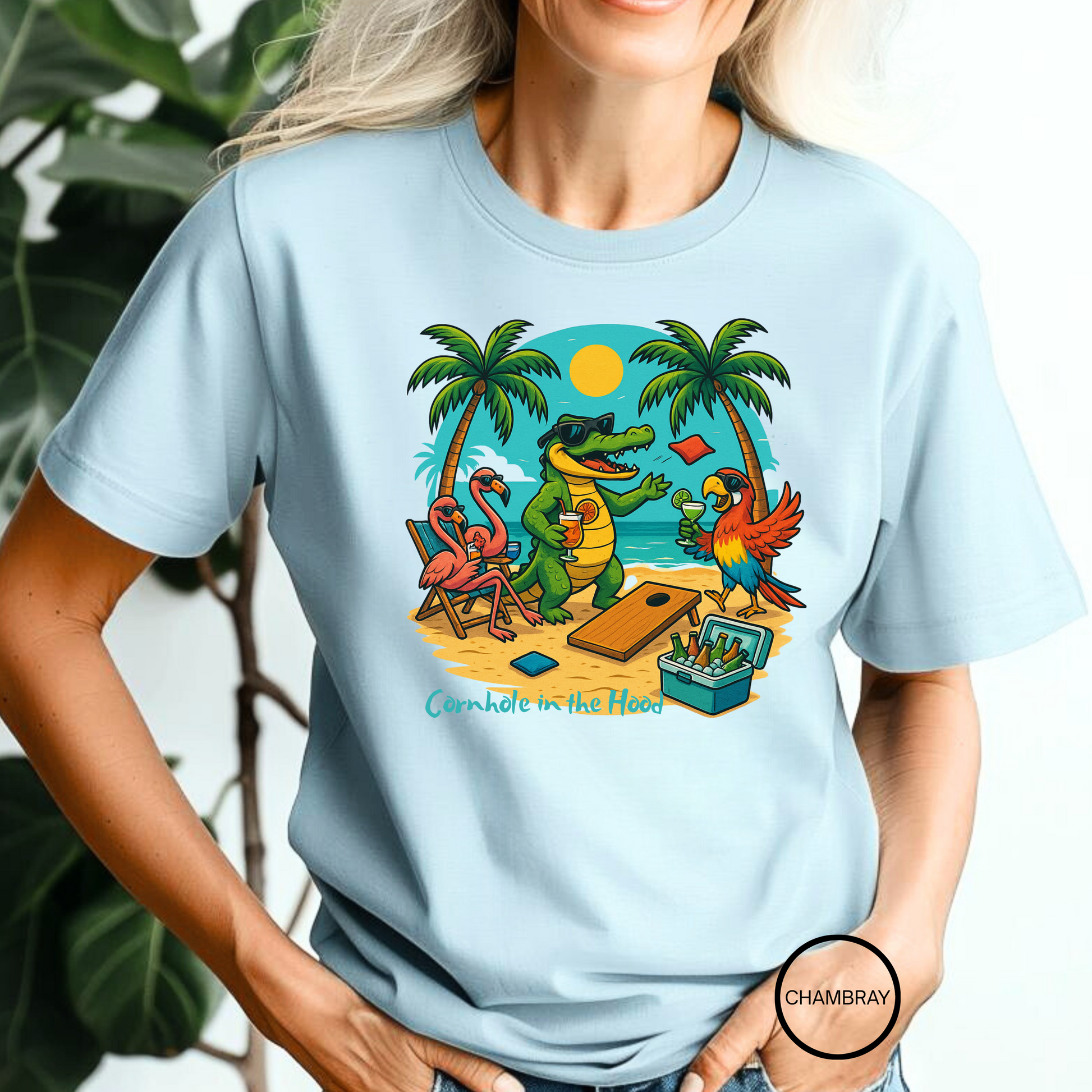 Cornhole in the Hood  T shirt  Comfort colors 1717