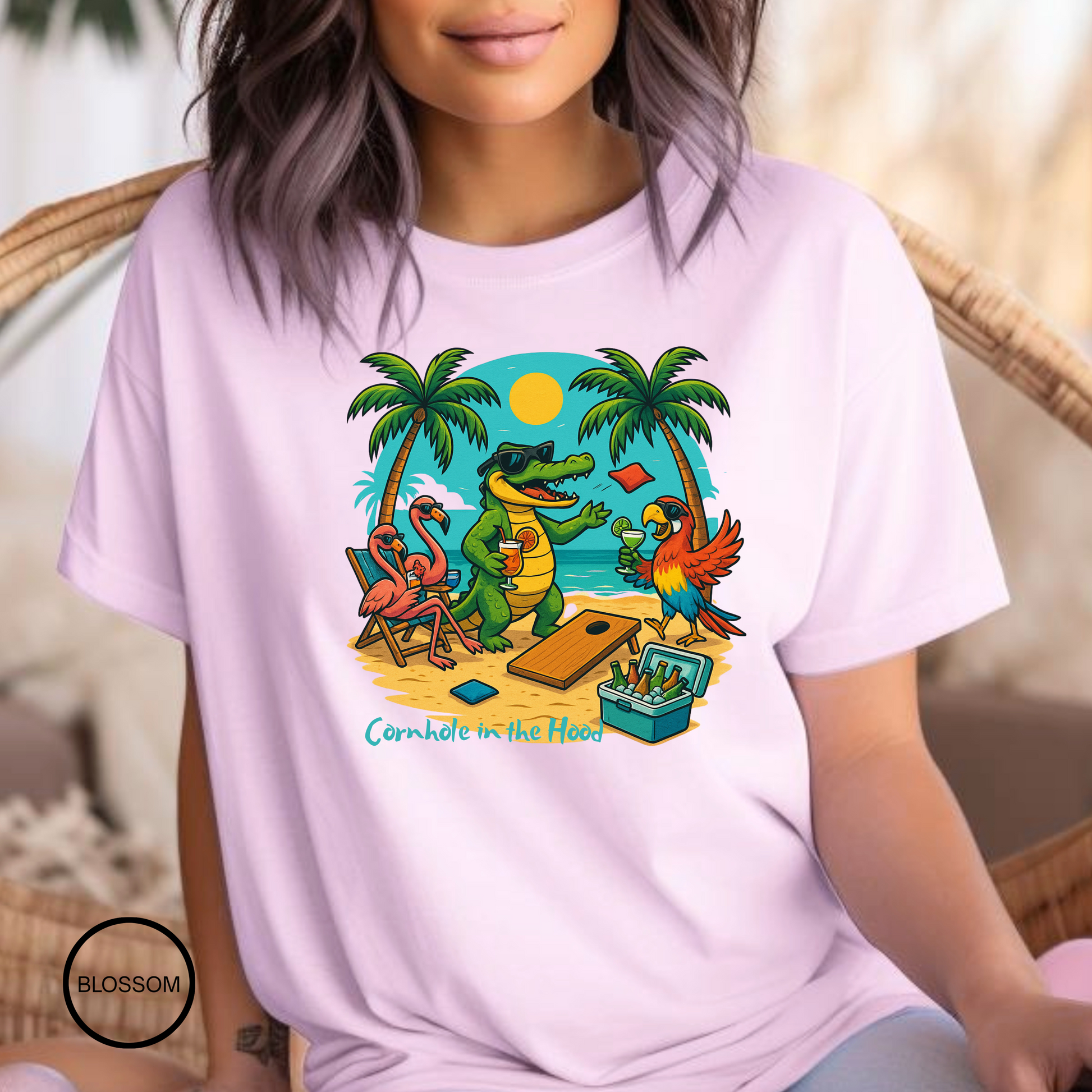 Cornhole in the Hood  T shirt  Comfort colors 1717