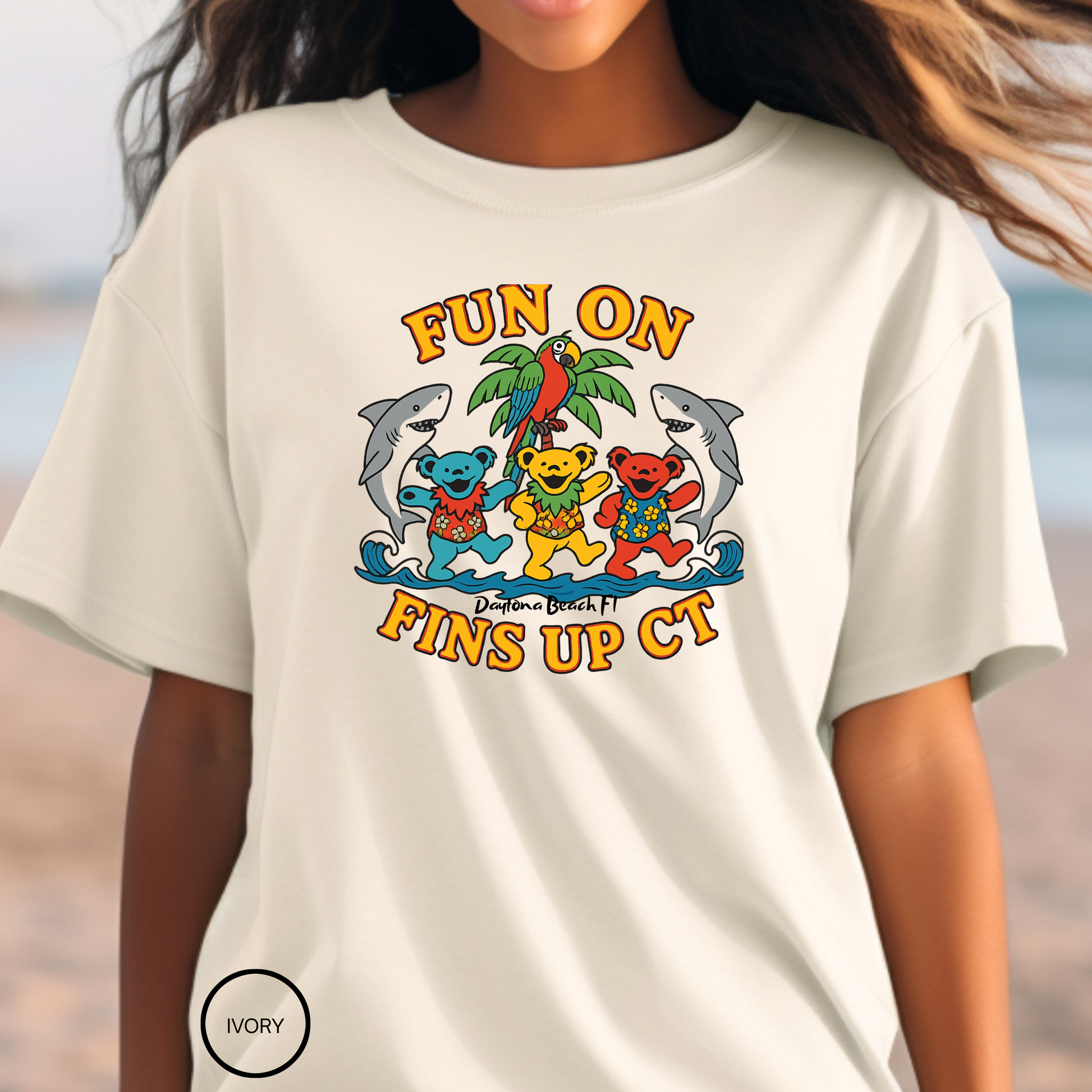 Fins up T shirt  Comfort colors 1717