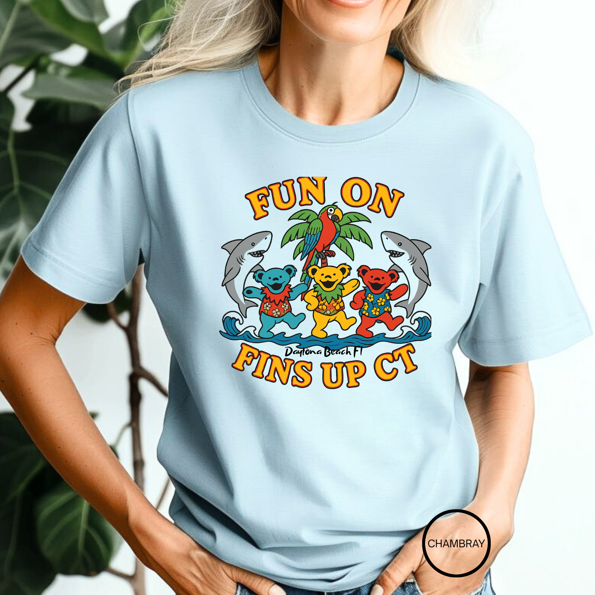 Fins up T shirt  Comfort colors 1717