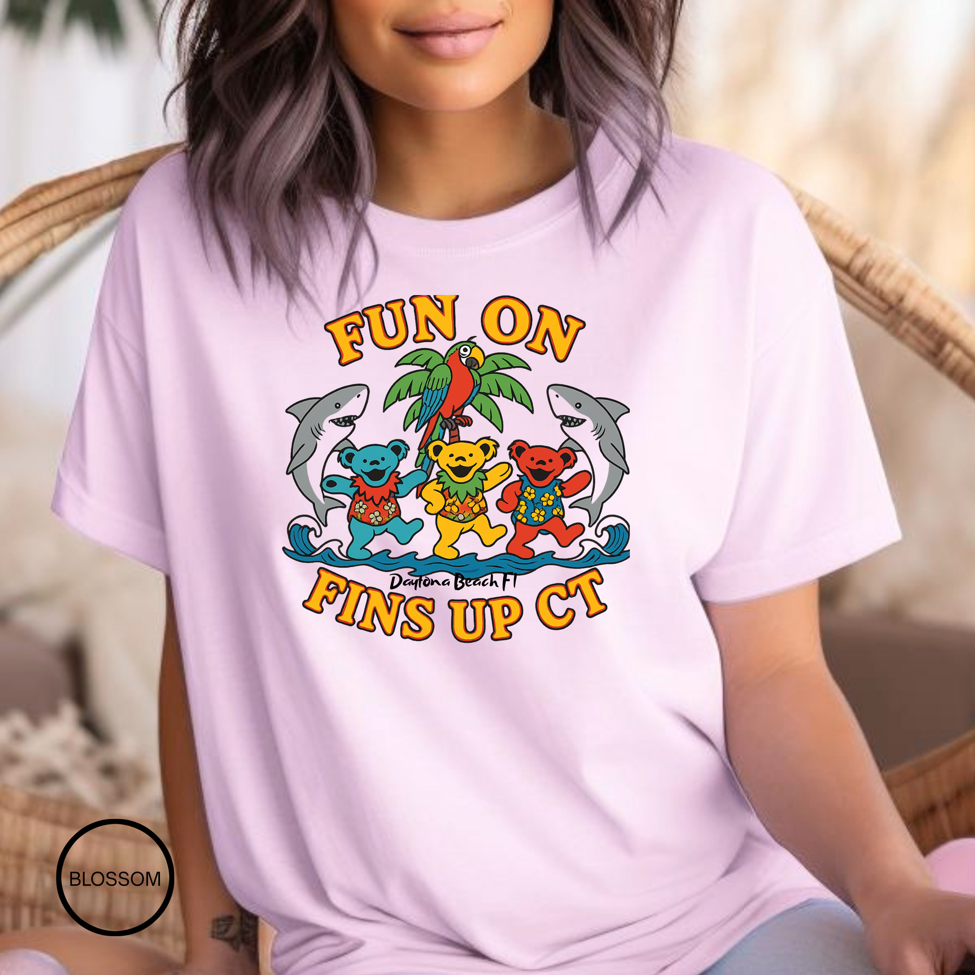 Fins up T shirt  Comfort colors 1717