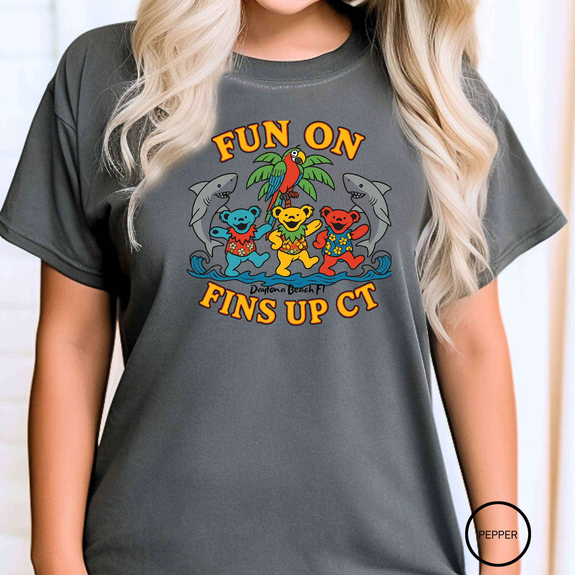 Fins up T shirt  Comfort colors 1717