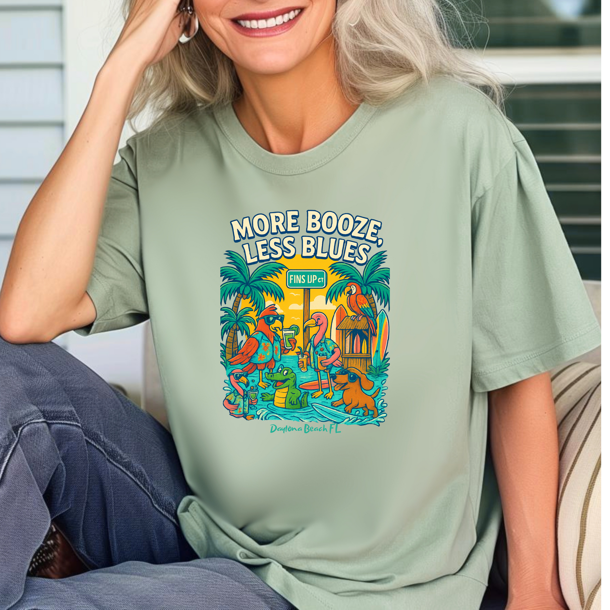 Fins up ct  T shirt  Comfort colors 1717