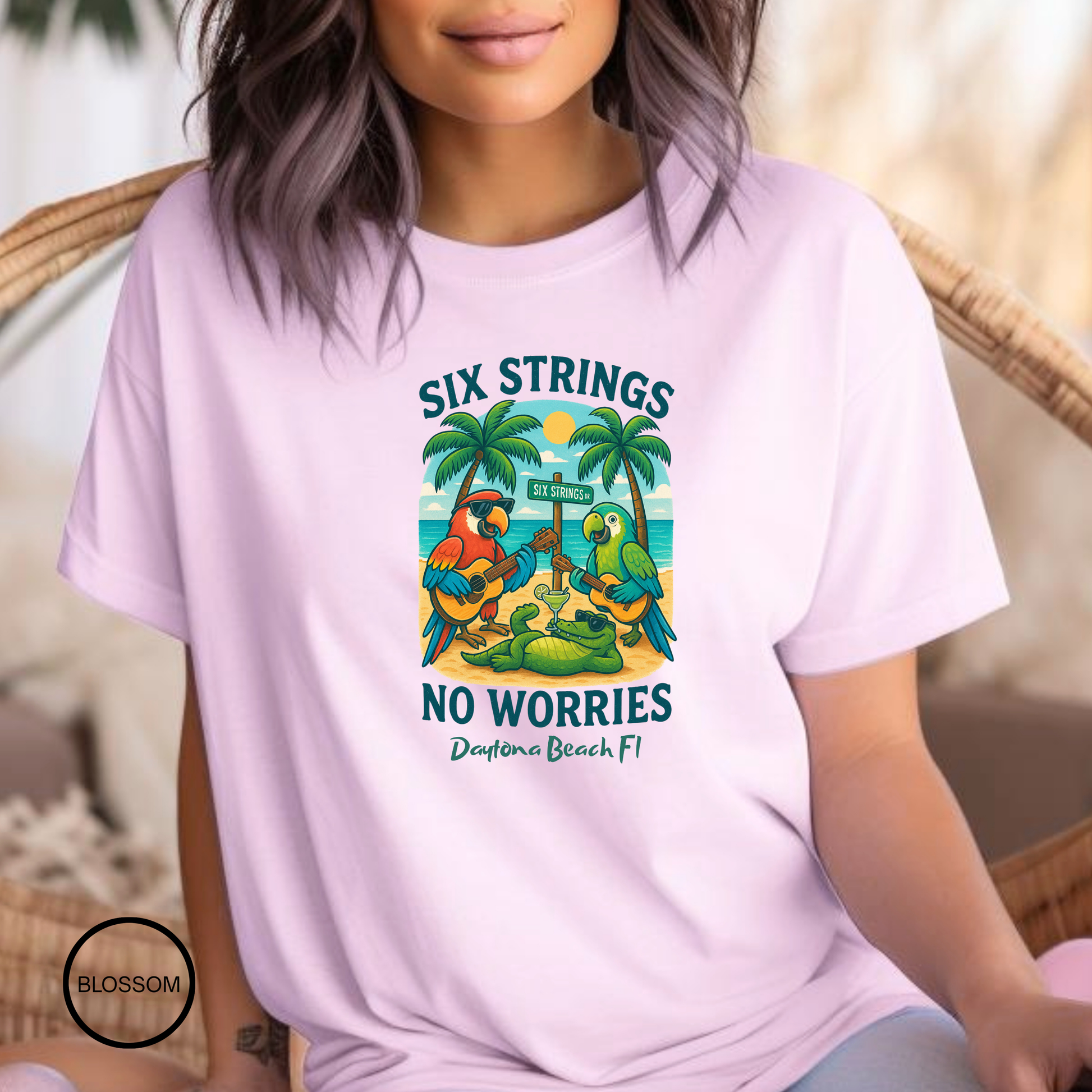 Six String Dr  Jimmy Buffet Style T-Shirt 1717 comfort colors