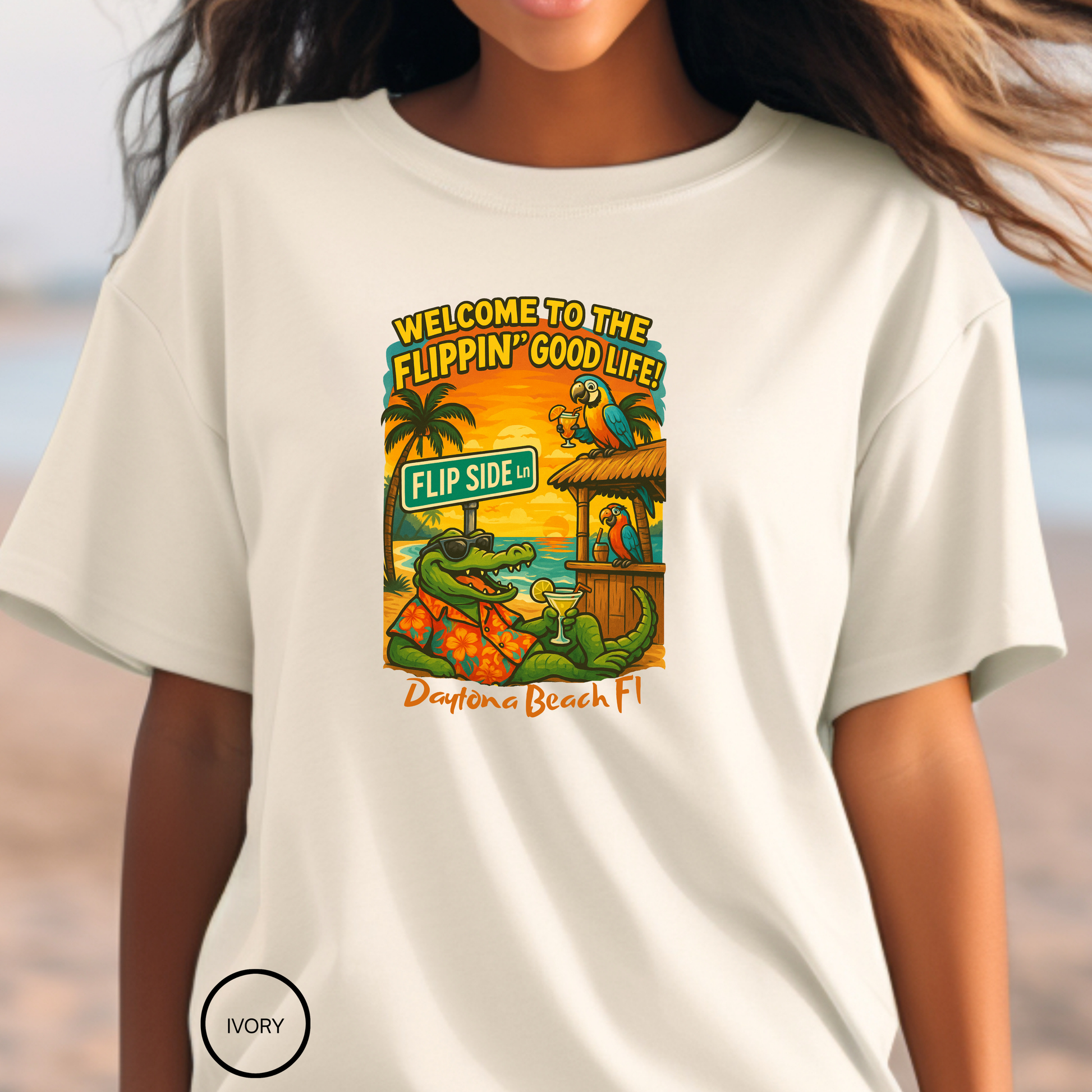 Flip Side Ln   Jimmy Buffet Style T-Shirt