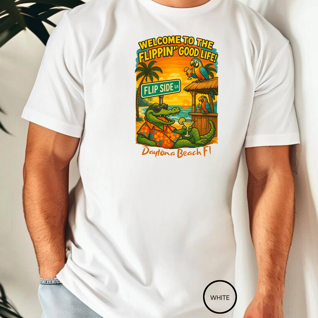 Flip Side Ln   Jimmy Buffet Style T-Shirt