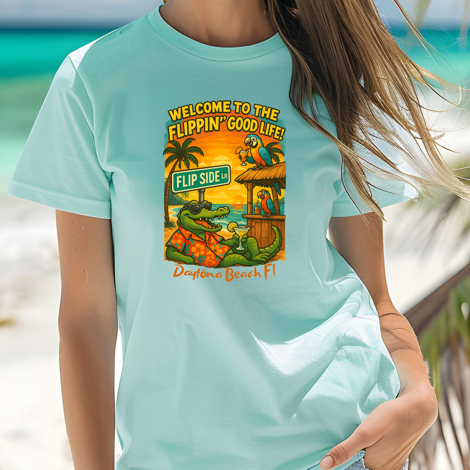 Flip Side Ln   Jimmy Buffet Style T-Shirt