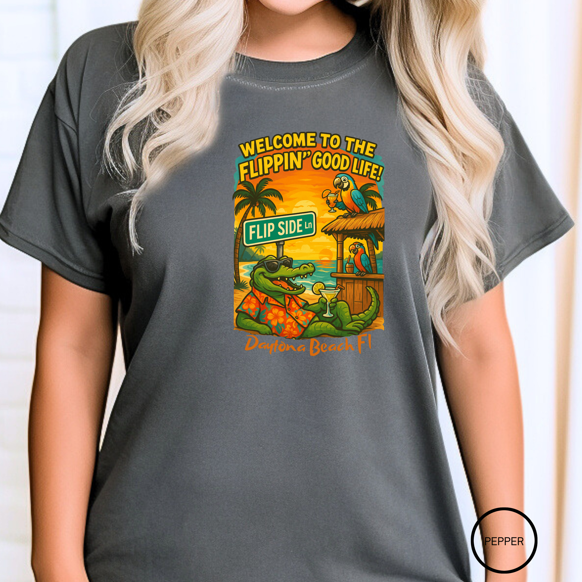 Flip Side Ln   Jimmy Buffet Style T-Shirt