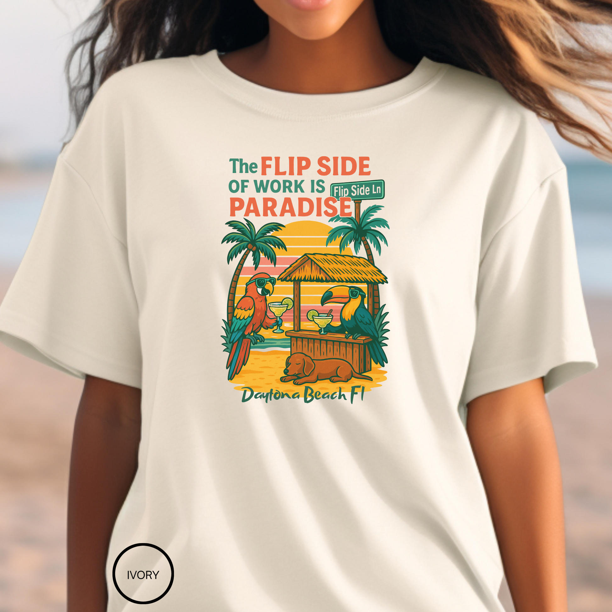 Flip Side Ln   Jimmy Buffet Style T-Shirt