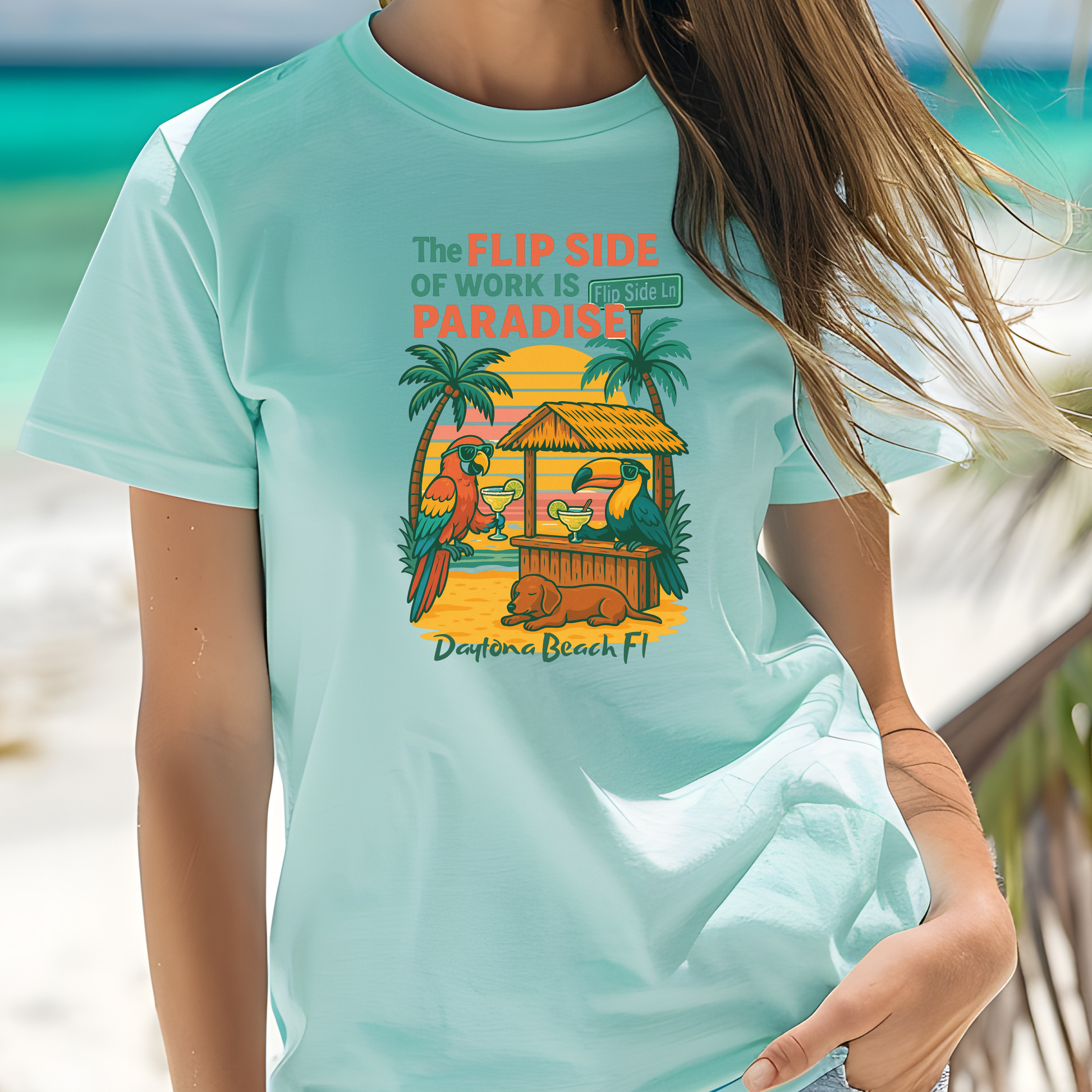 Flip Side Ln   Jimmy Buffet Style T-Shirt