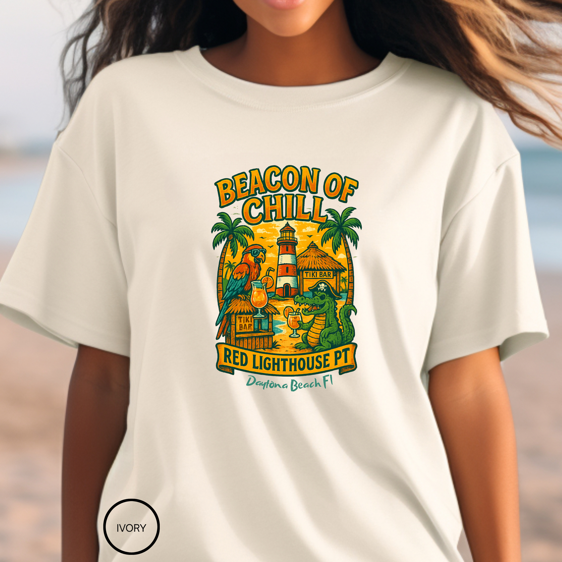 Red Lighthouse Pt  Jimmy Buffet Style T-Shirt