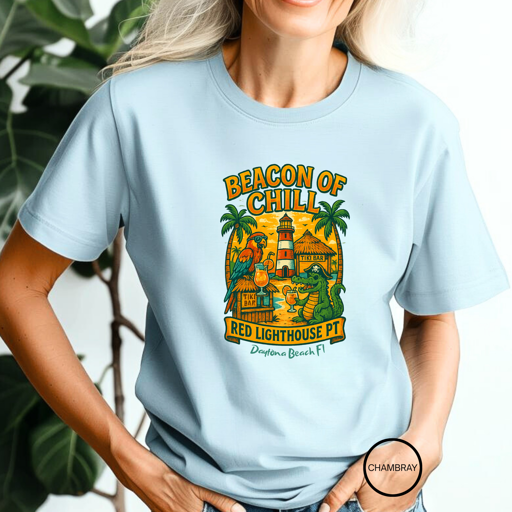 Red Lighthouse Pt  Jimmy Buffet Style T-Shirt