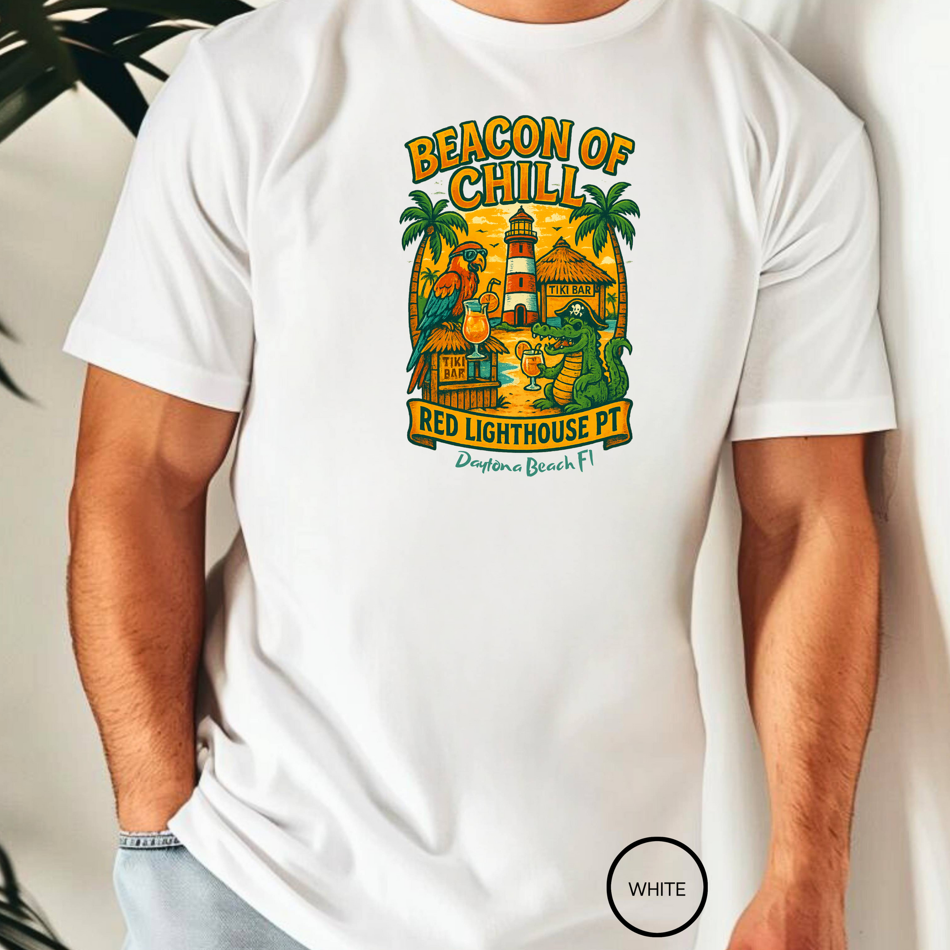 Red Lighthouse Pt  Jimmy Buffet Style T-Shirt