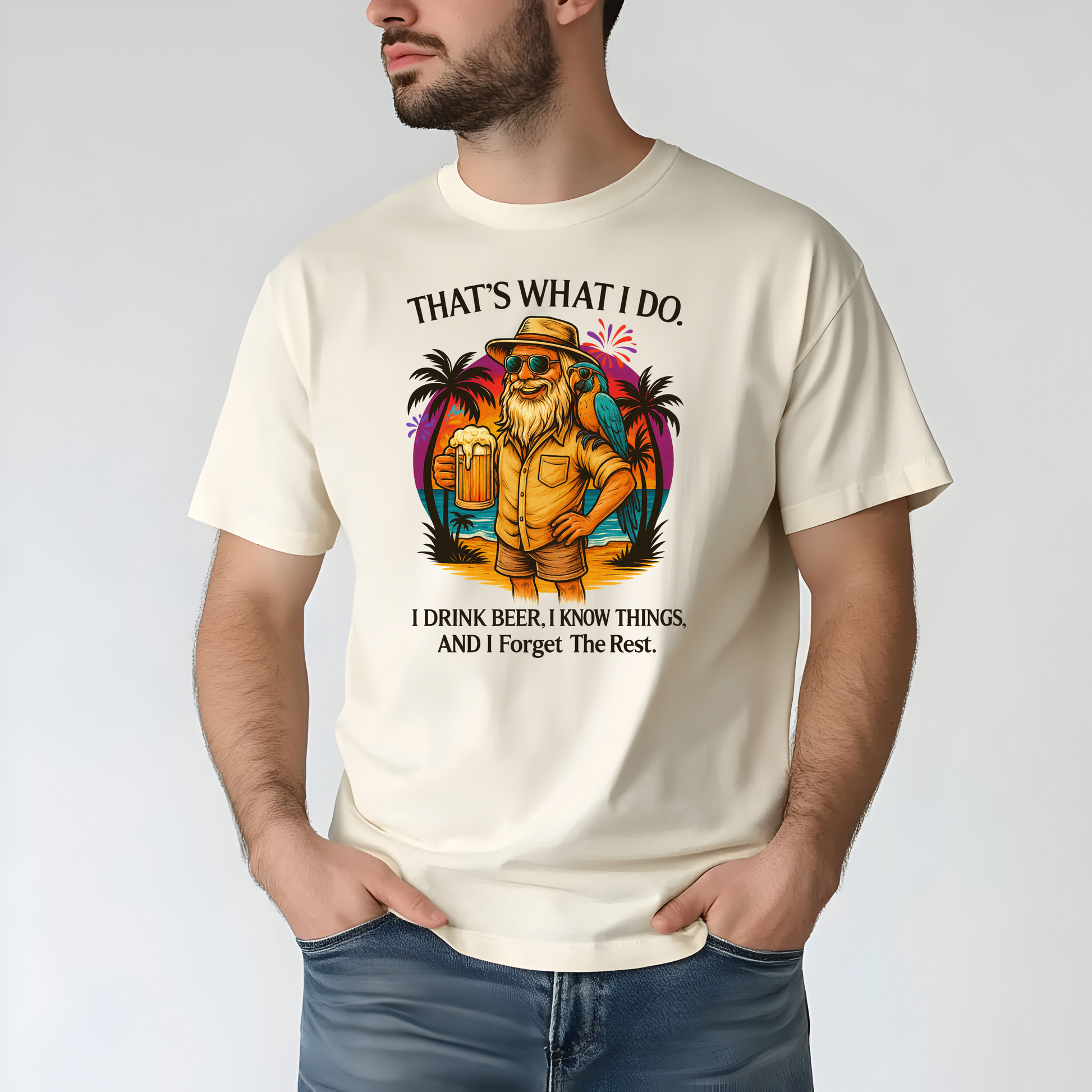 Beer Lover's Unisex T-Shirt, Summer Vibes Tee, Gift for Him, Casual Wear, Funny Quote Shirt, Ideal for BBQs