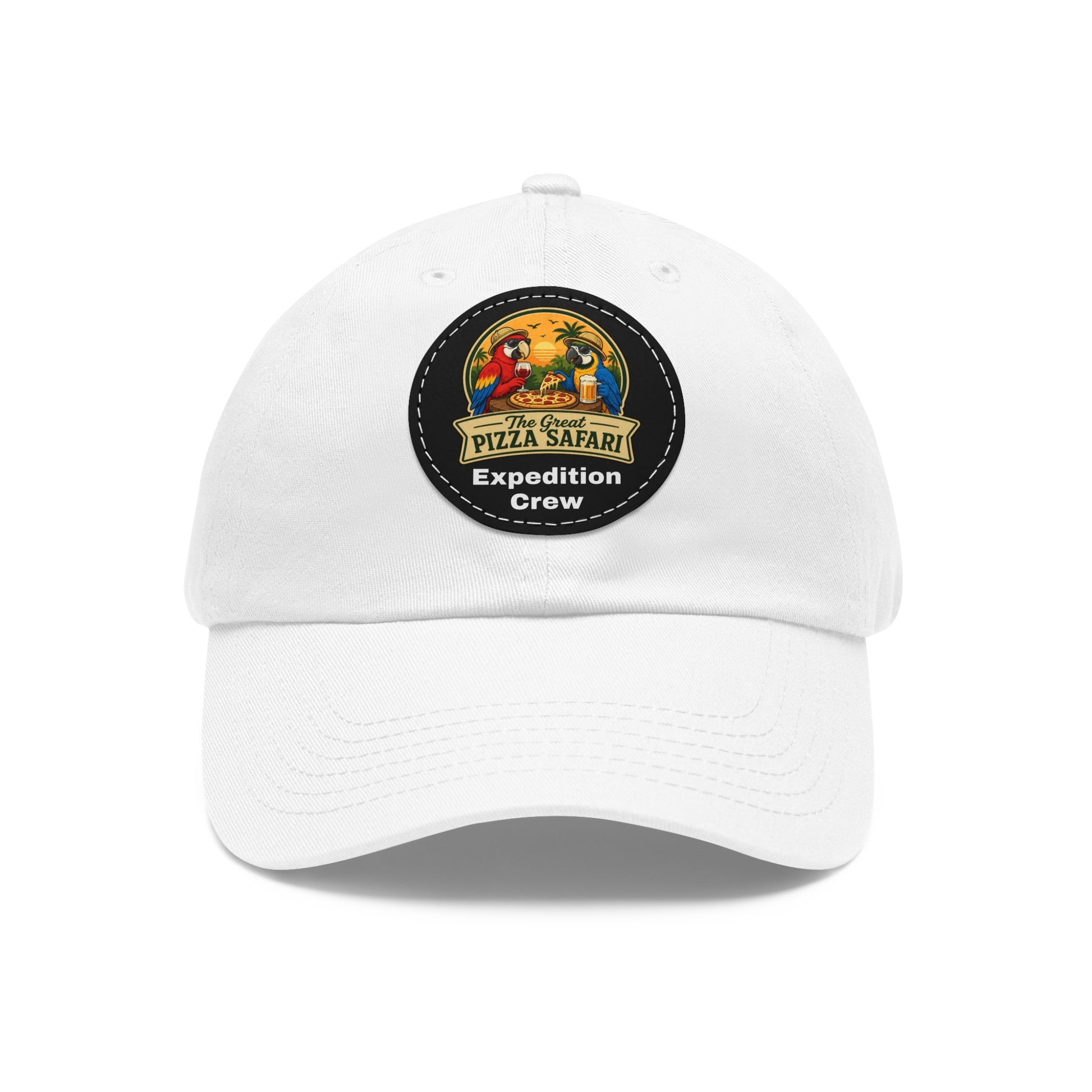 Dad Hat — Pizza Safari Expedition Crew Leather Patch