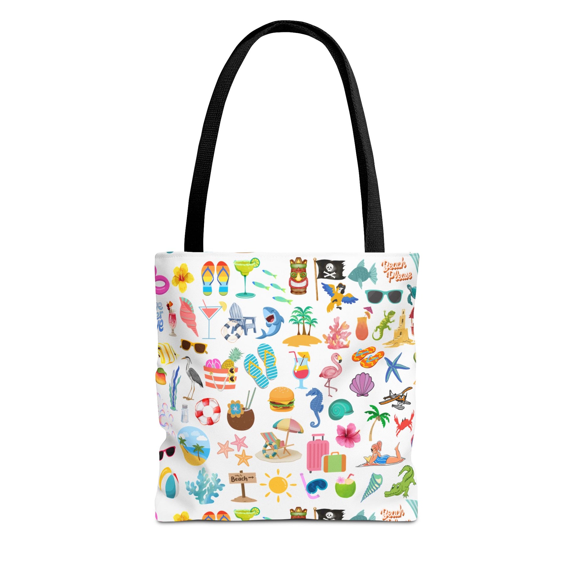 Vibrant Summer Tote Bag, Beach Tote, Vacation Carryall, Fun Shopping Bag, Cute Gift for Her