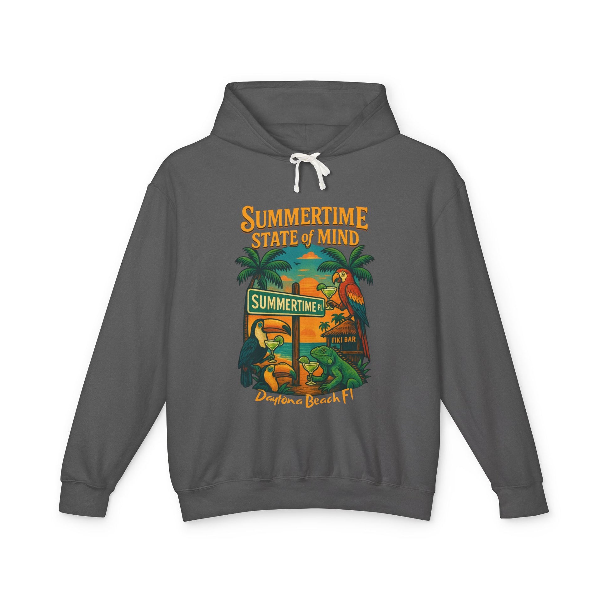 Summertime Place   Lightweight Comfort Colors Hoodie - Jimmy Buffet Style