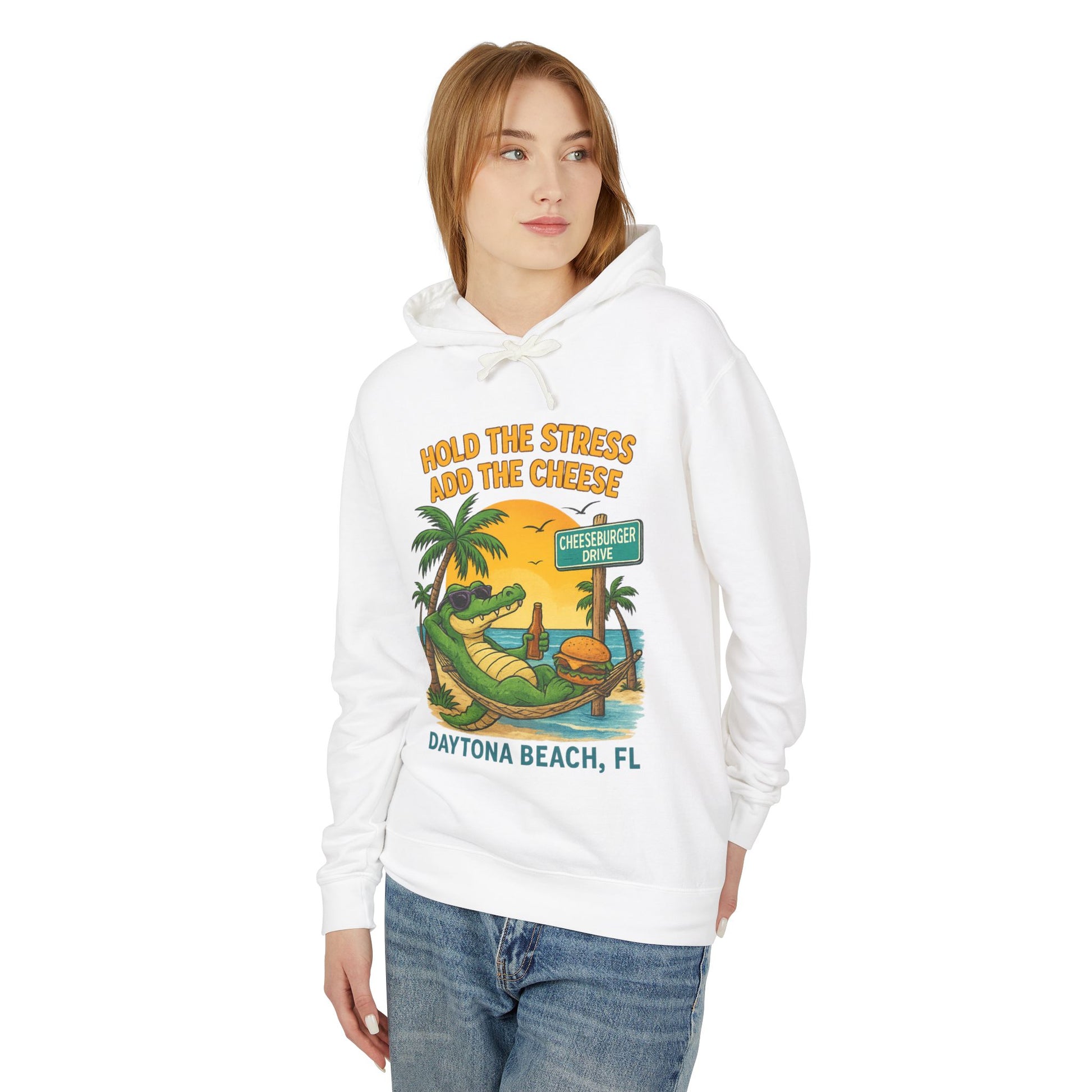 cheeseburger dr  Lightweight Comfort Colors Hoodie - Jimmy Buffet Style