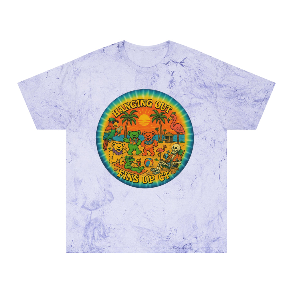 Fins Up Ct  shirt  Comfort colors 1745 Tie Dye