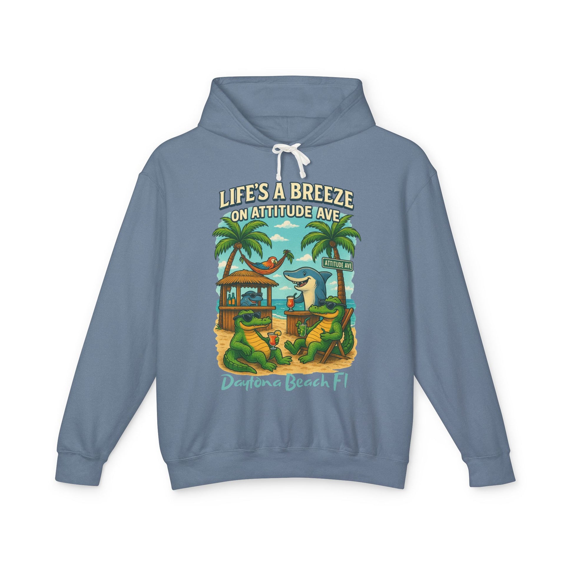 Attitude Ave Lightweight Comfort Colors Hoodie - Jimmy Buffet Style