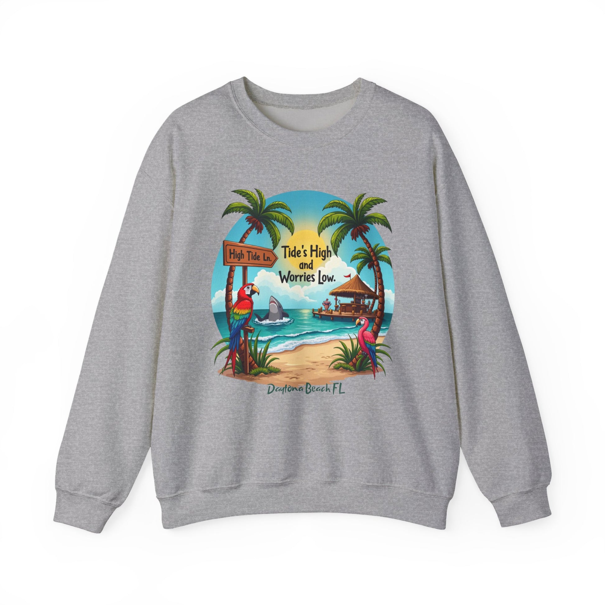 High tide Ln Crewneck Sweatshirt - Jimmy Buffet Style