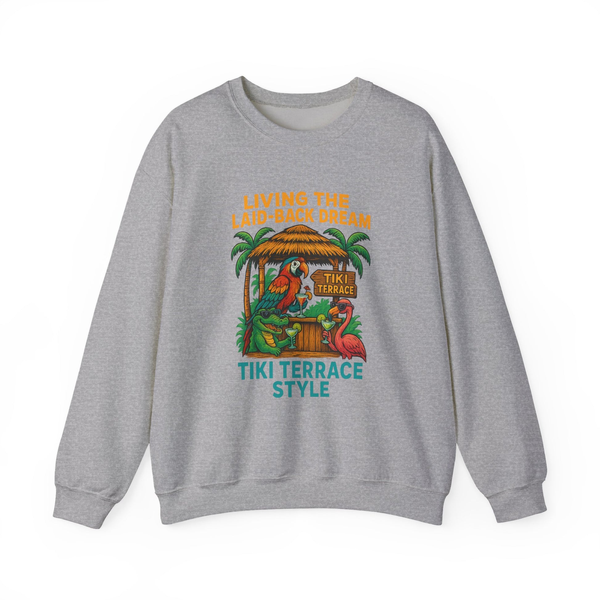 Tiki Terrace  Crewneck Sweatshirt - Jimmy Buffet Style