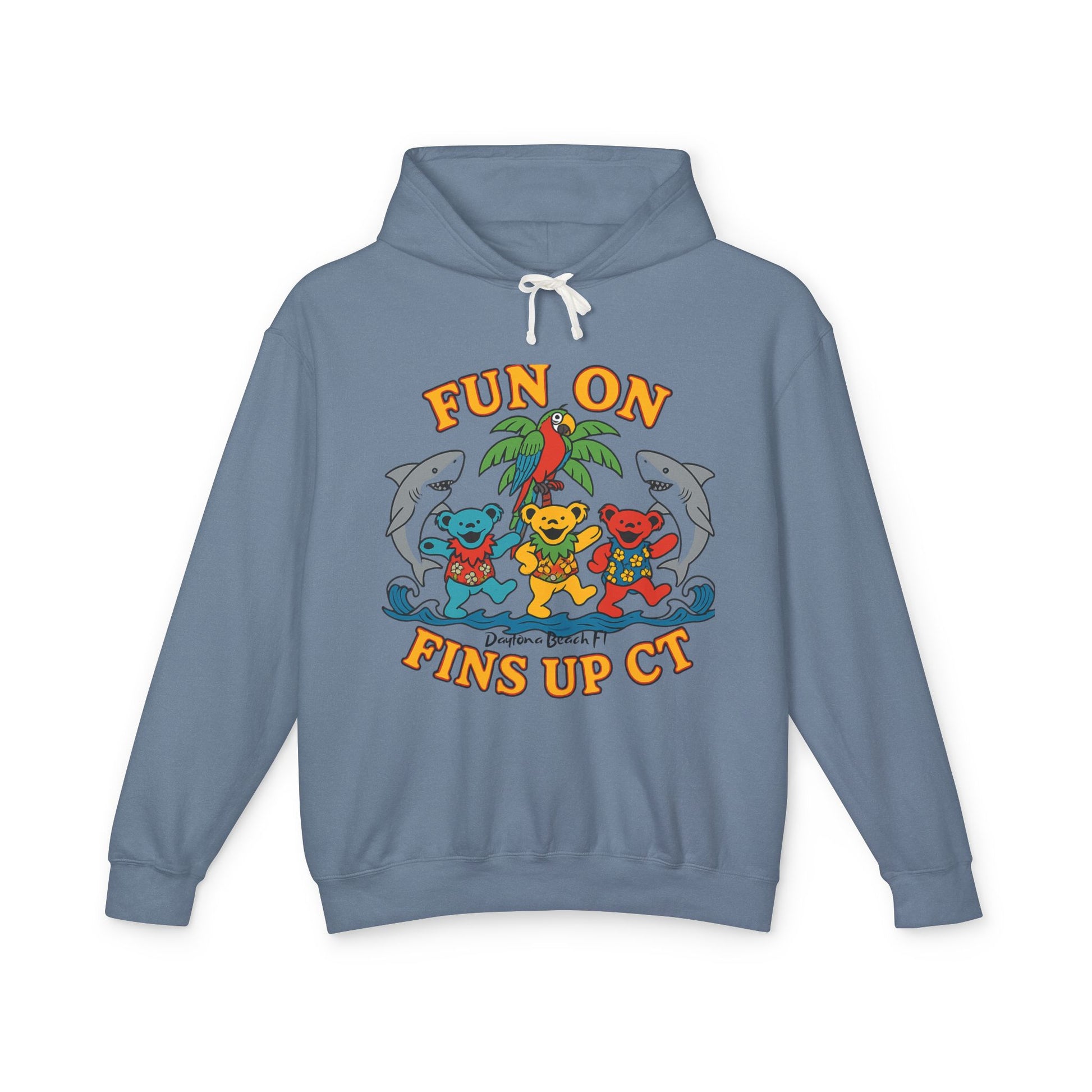 Fins Up ct  Lightweight Comfort Colors Hoodie - Jimmy Buffet Style