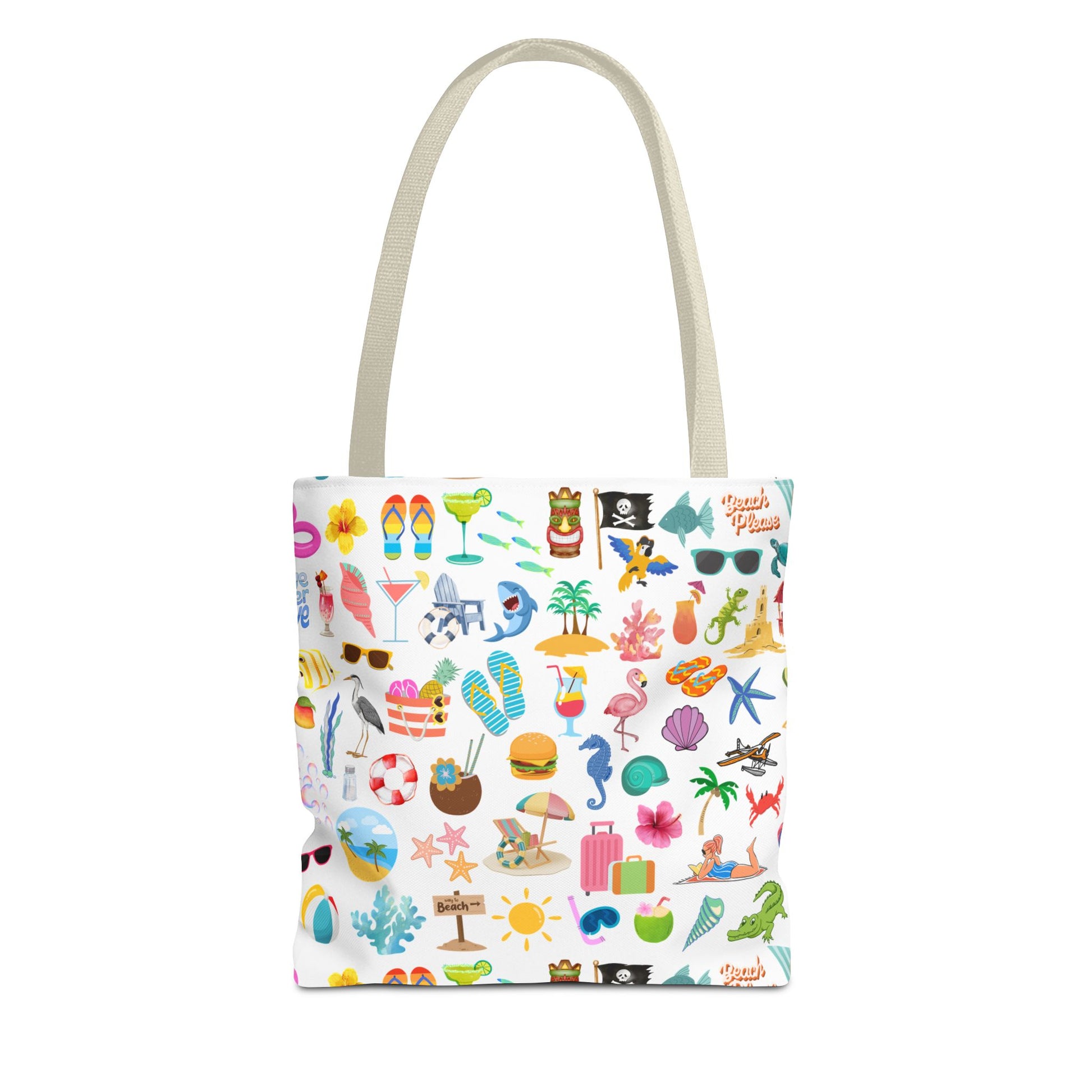 Vibrant Summer Tote Bag, Beach Tote, Vacation Carryall, Fun Shopping Bag, Cute Gift for Her