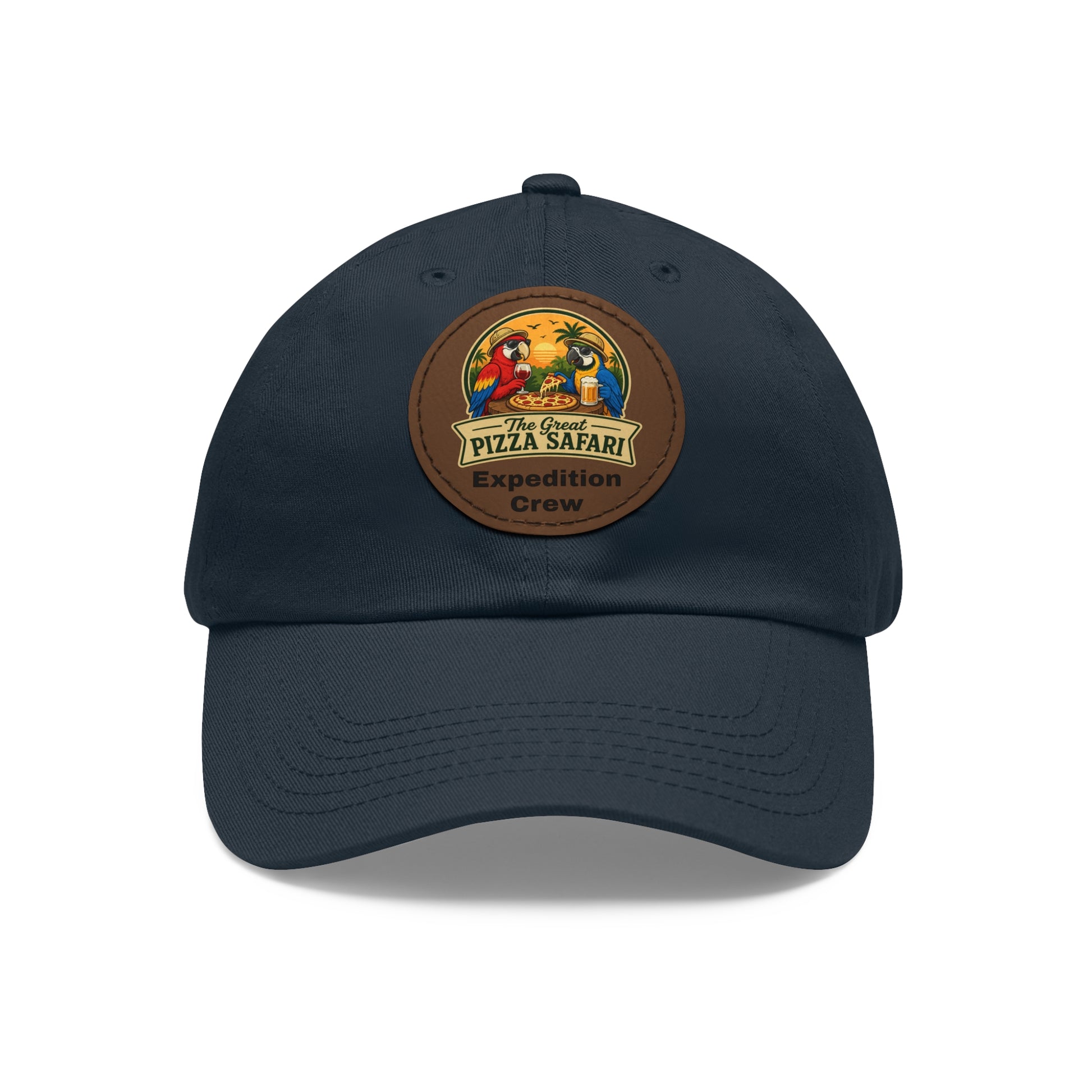 Dad Hat — Pizza Safari Expedition Crew Leather Patch