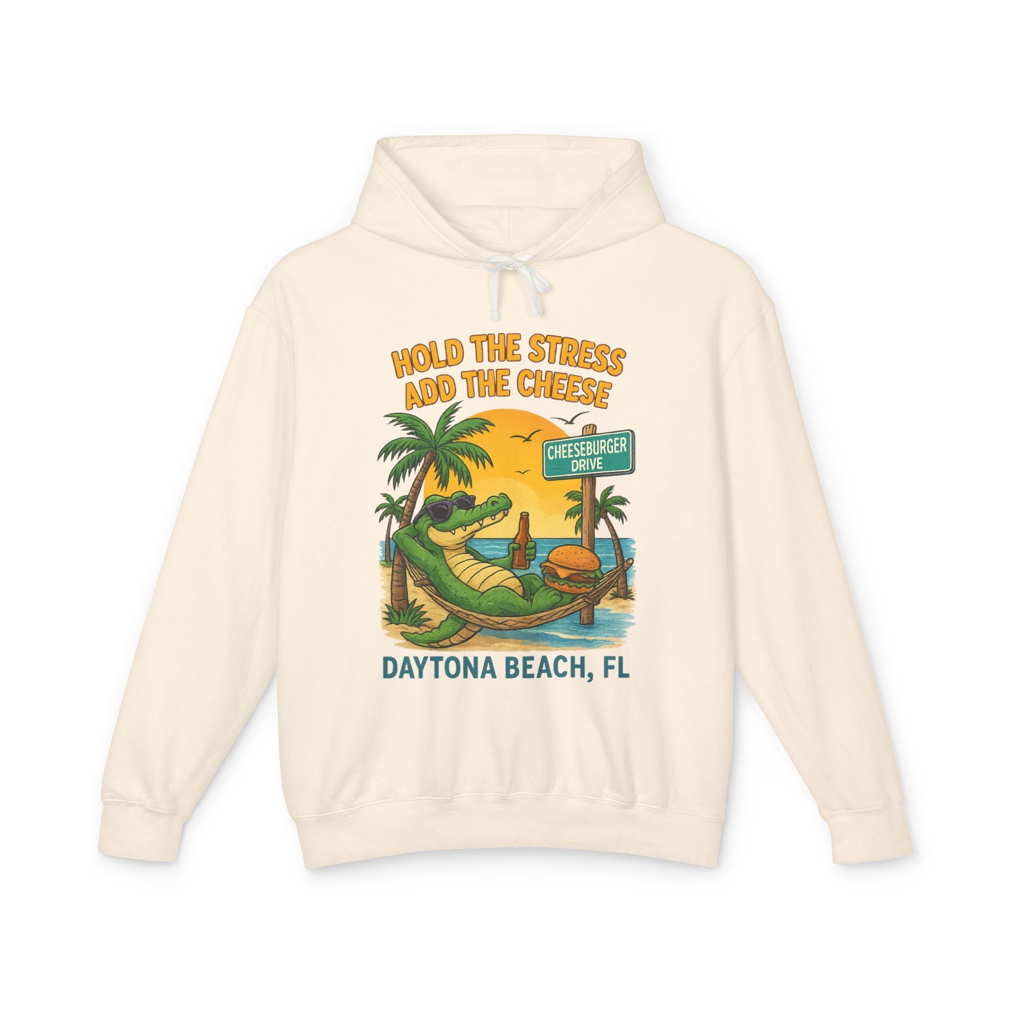 cheeseburger dr  Lightweight Comfort Colors Hoodie - Jimmy Buffet Style