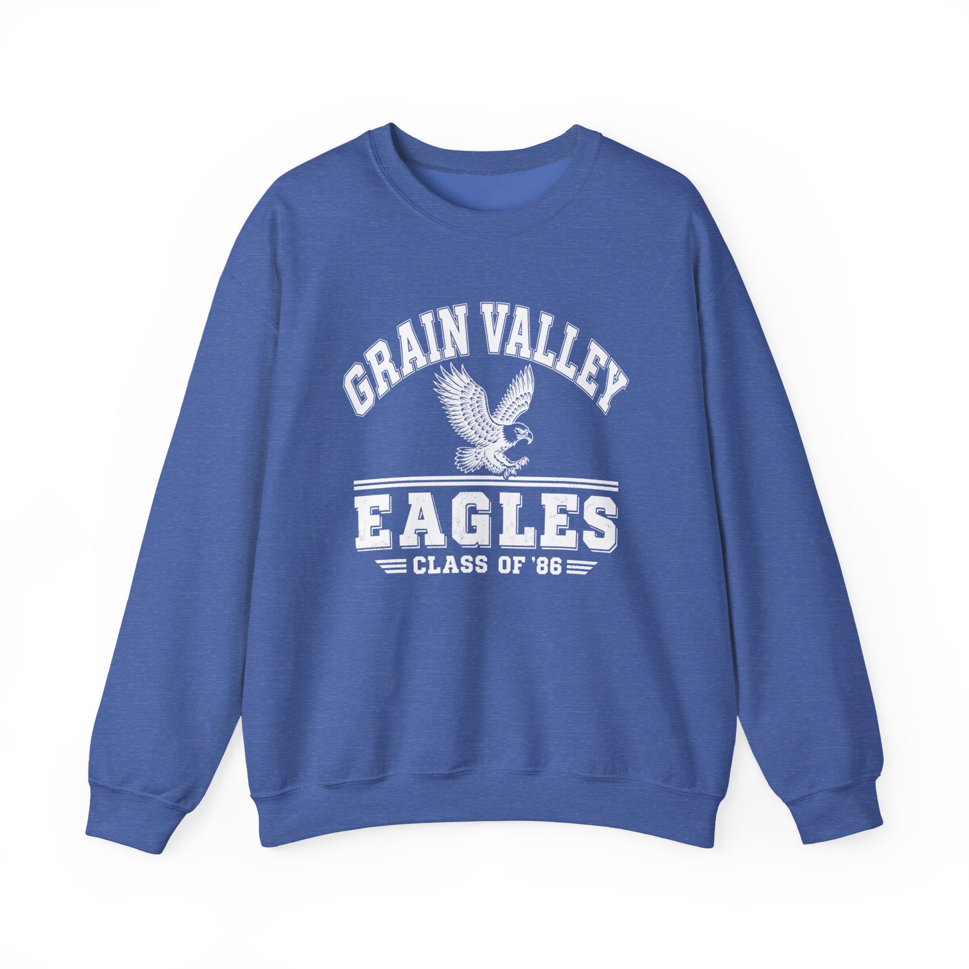 Grain Valley Eagles Crewneck Sweatshirt — Class of '86 Vintage School Spirit