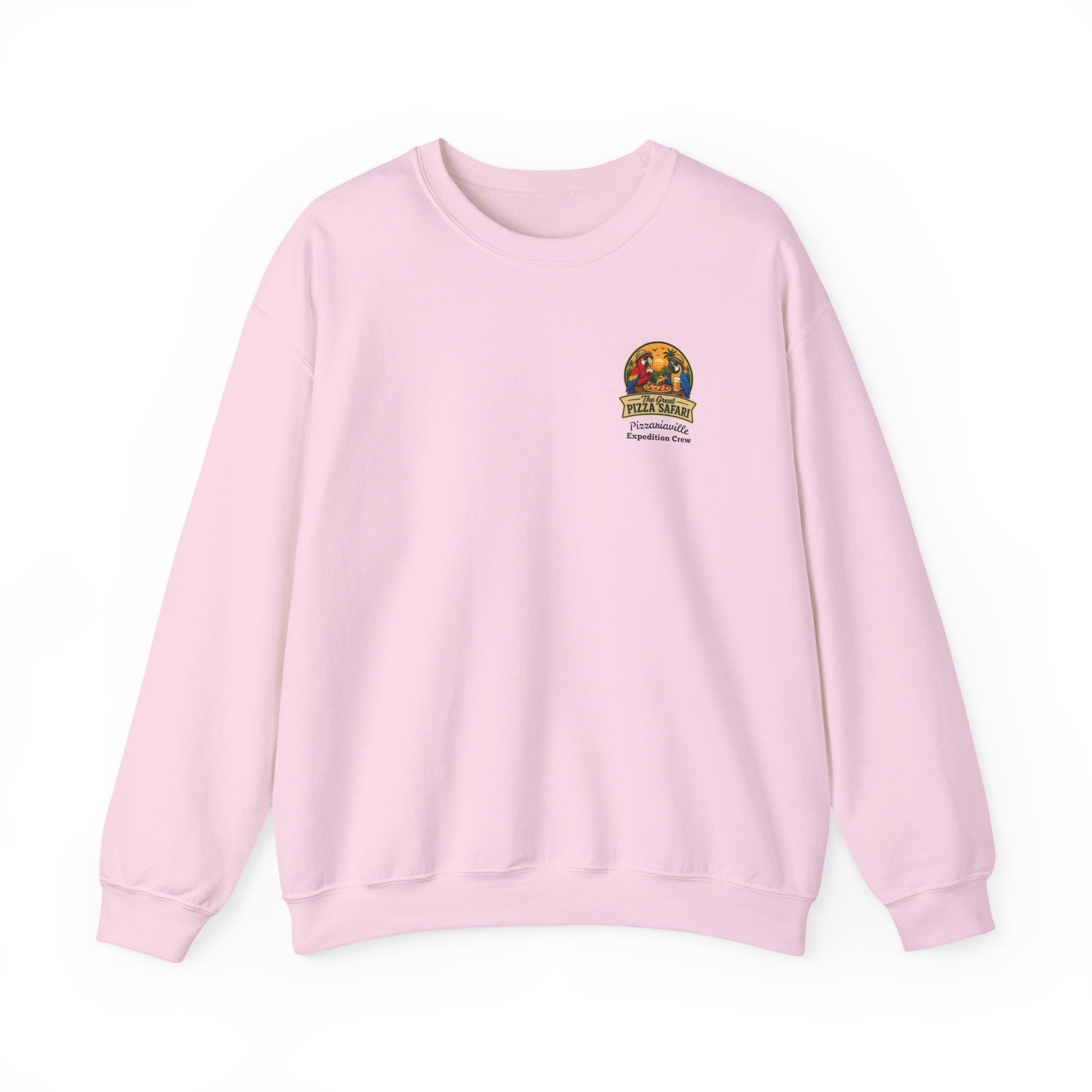 Pizza Safari Crewneck Sweatshirt — "The Great Pizza Safari" Graphic