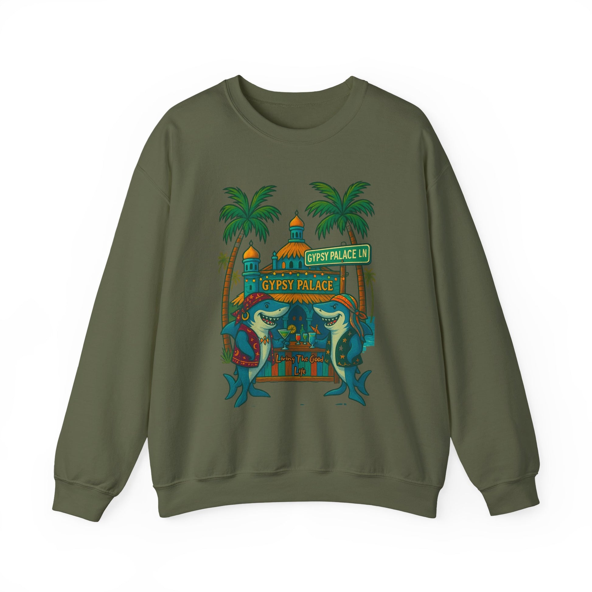 Gypsy Palace ln Crewneck Sweatshirt - Jimmy Buffet Style