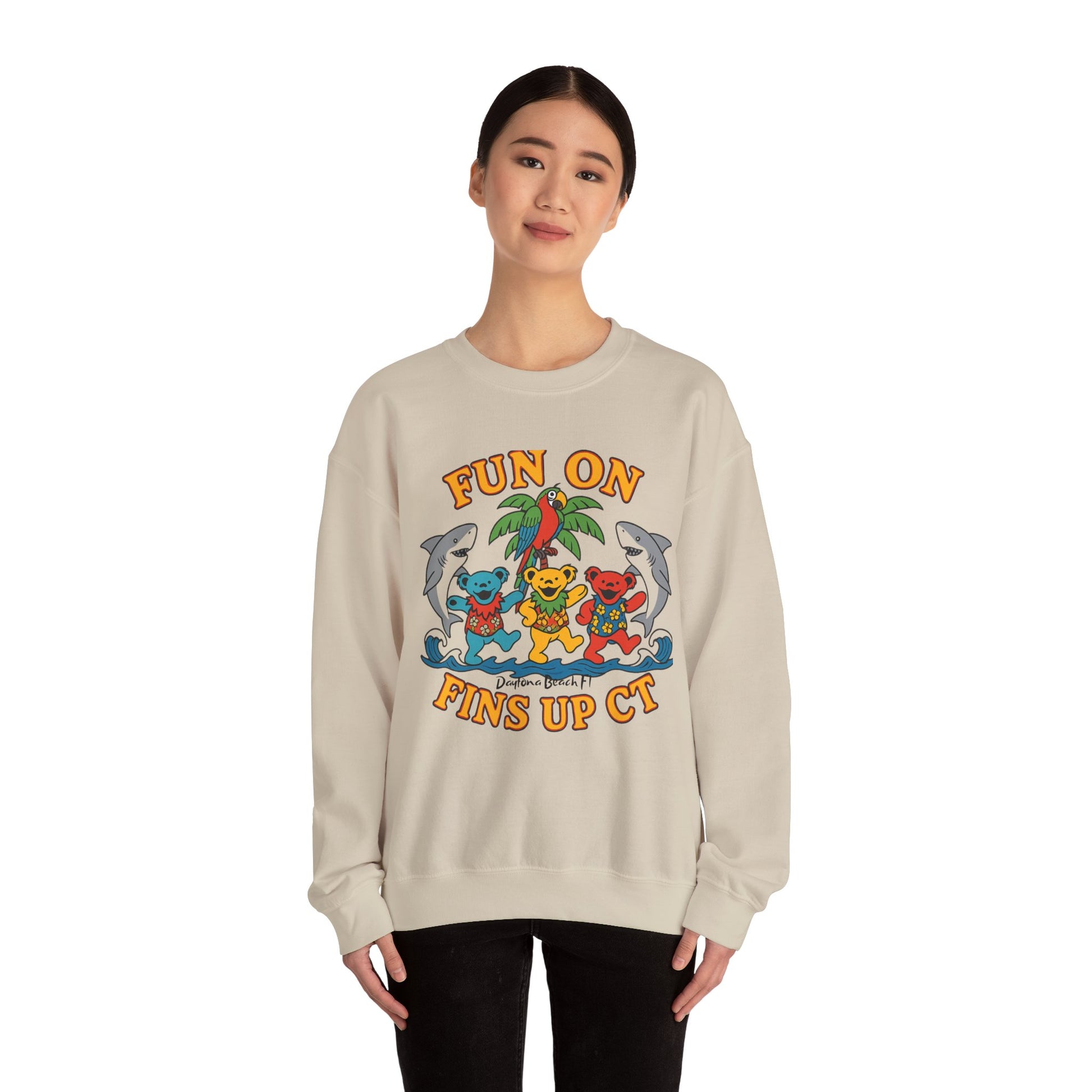 Fins up ct Crewneck Sweatshirt - Jimmy Buffet Style