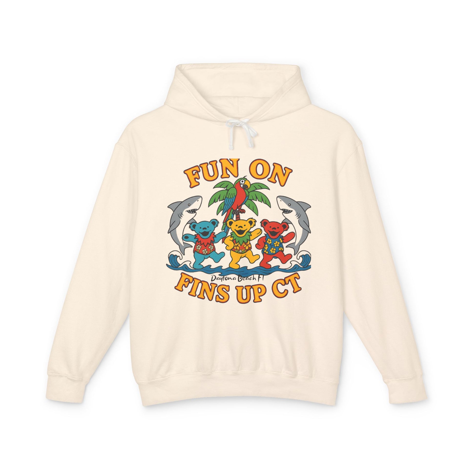 Fins Up ct  Lightweight Comfort Colors Hoodie - Jimmy Buffet Style