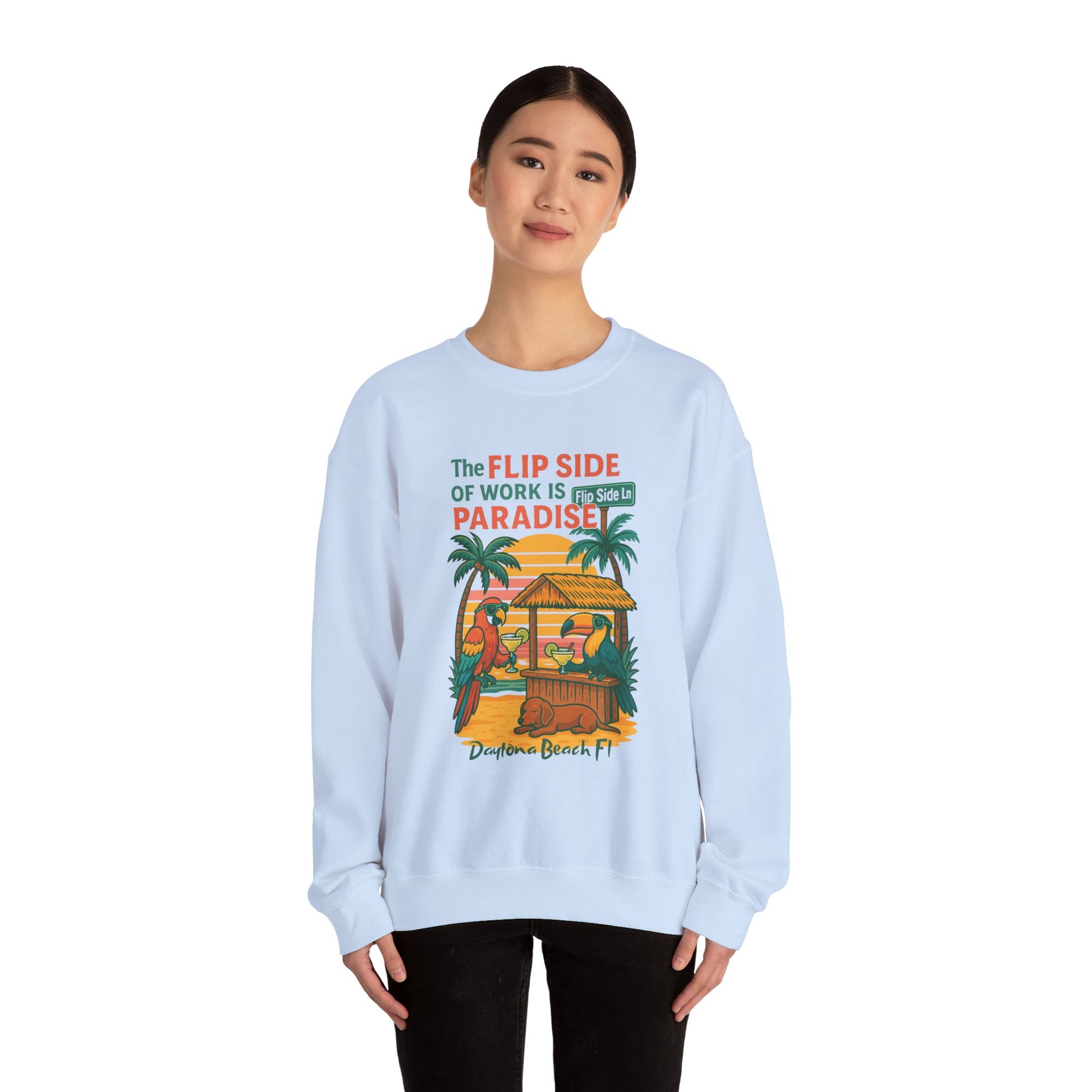 Flip side ln  Crewneck Sweatshirt - Jimmy Buffet Style