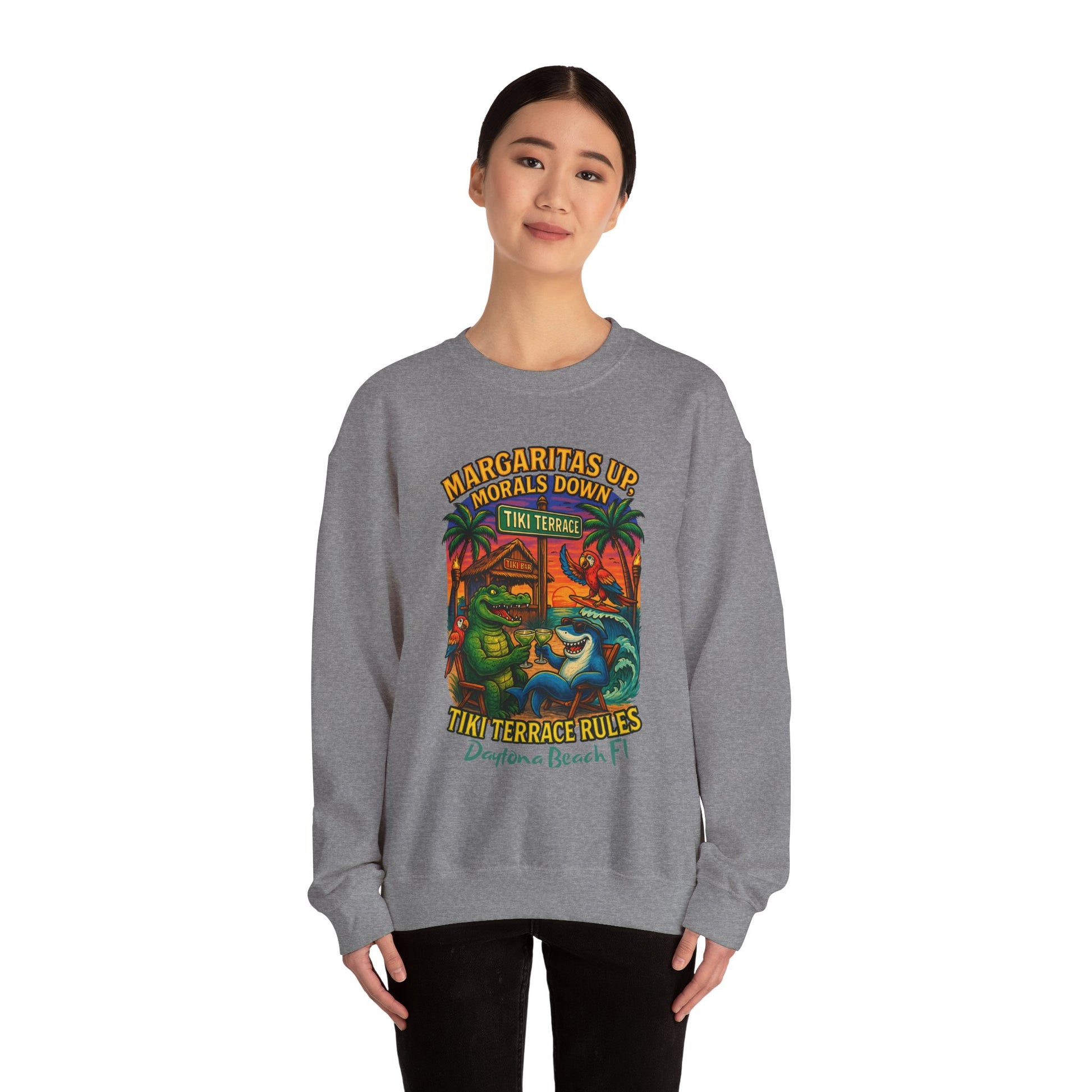 Tiki terrace Crewneck Sweatshirt - Jimmy Buffet Style