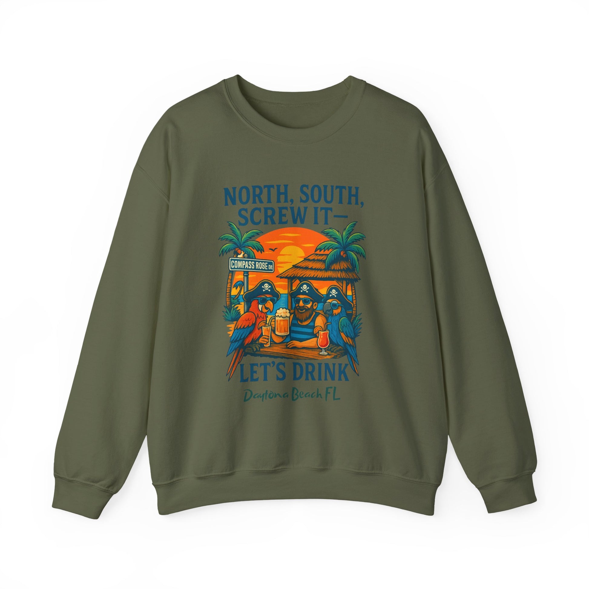 Copass Rose ln  Crewneck Sweatshirt - Jimmy Buffet Style