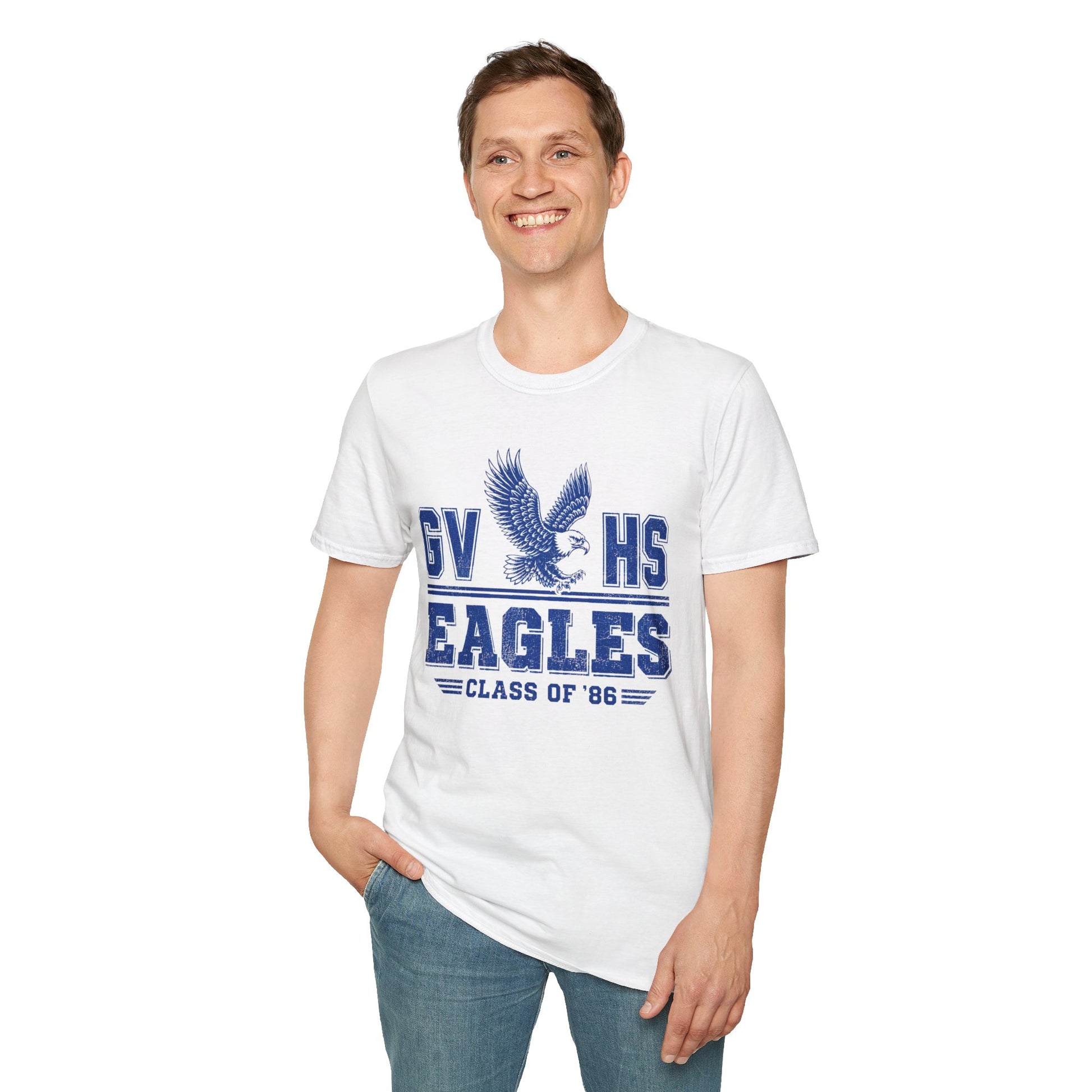 GVHS Eagles Vintage Eagle Logo T-Shirt | Class of '86 School Spirit